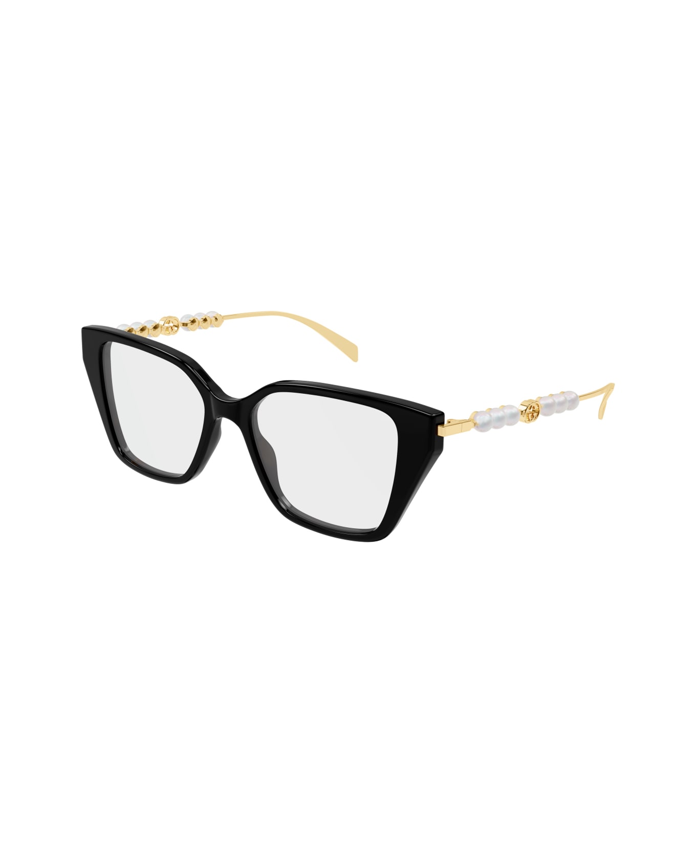 Gucci Eyewear Gucci Gg1969o Linea Emblem 001 Black Gold/ Pearls Glasses - Nero