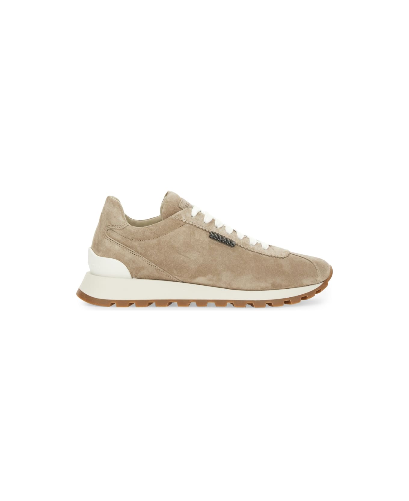 Brunello Cucinelli Suede Running Sneaker - DOVE