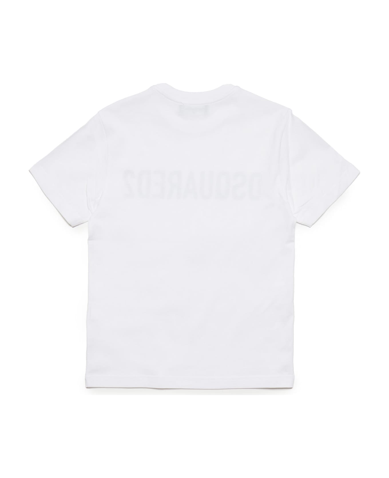 Dsquared2 D2t971u Relax-eco T-shirt Dsquared Organic Cotton Jersey Crewneck T-shirt With Logo - White