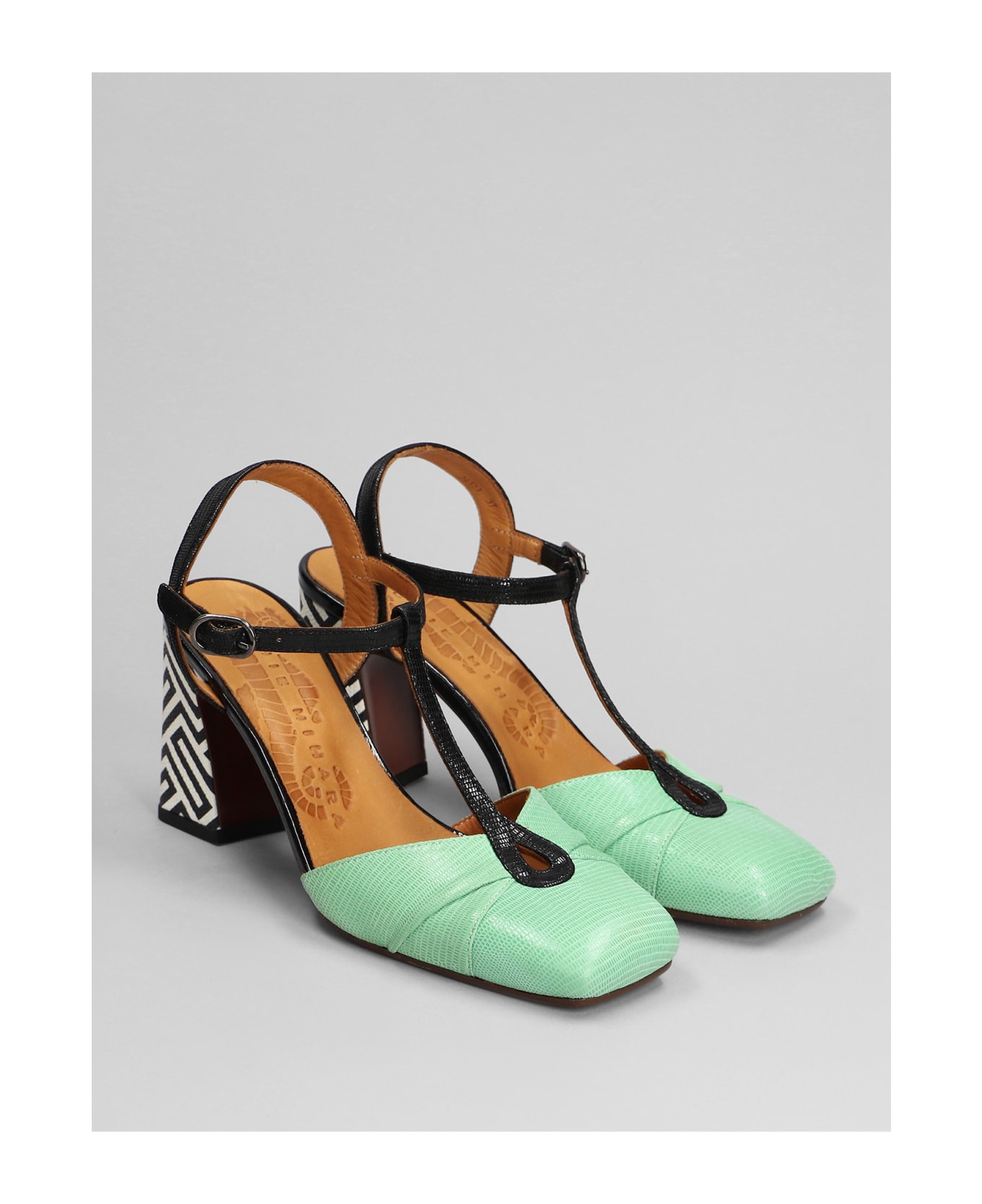 Chie Mihara Obaga Pumps In Green Leather - green ハイヒール