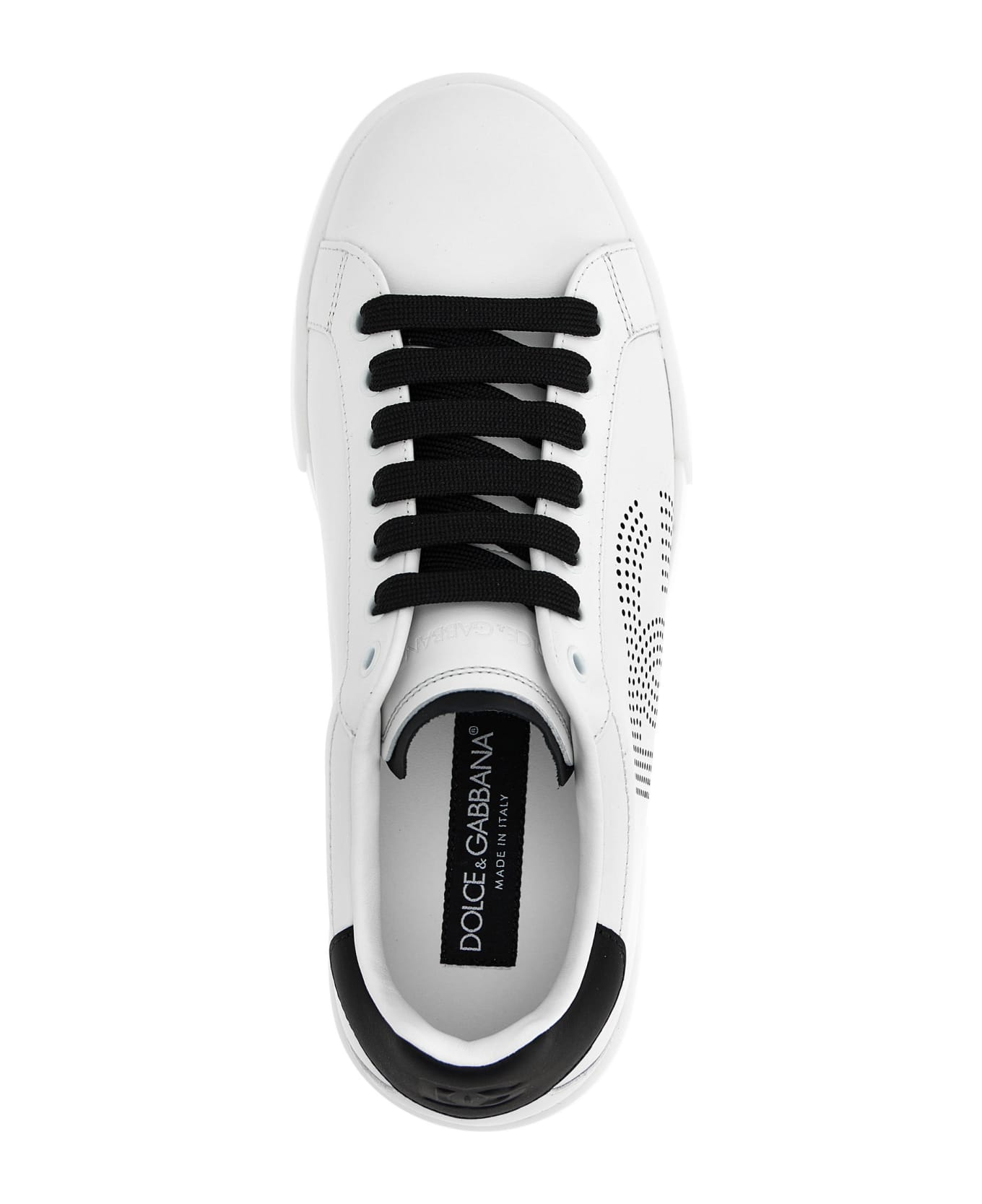 Dolce & Gabbana 'portofino' Sneakers - White/Black