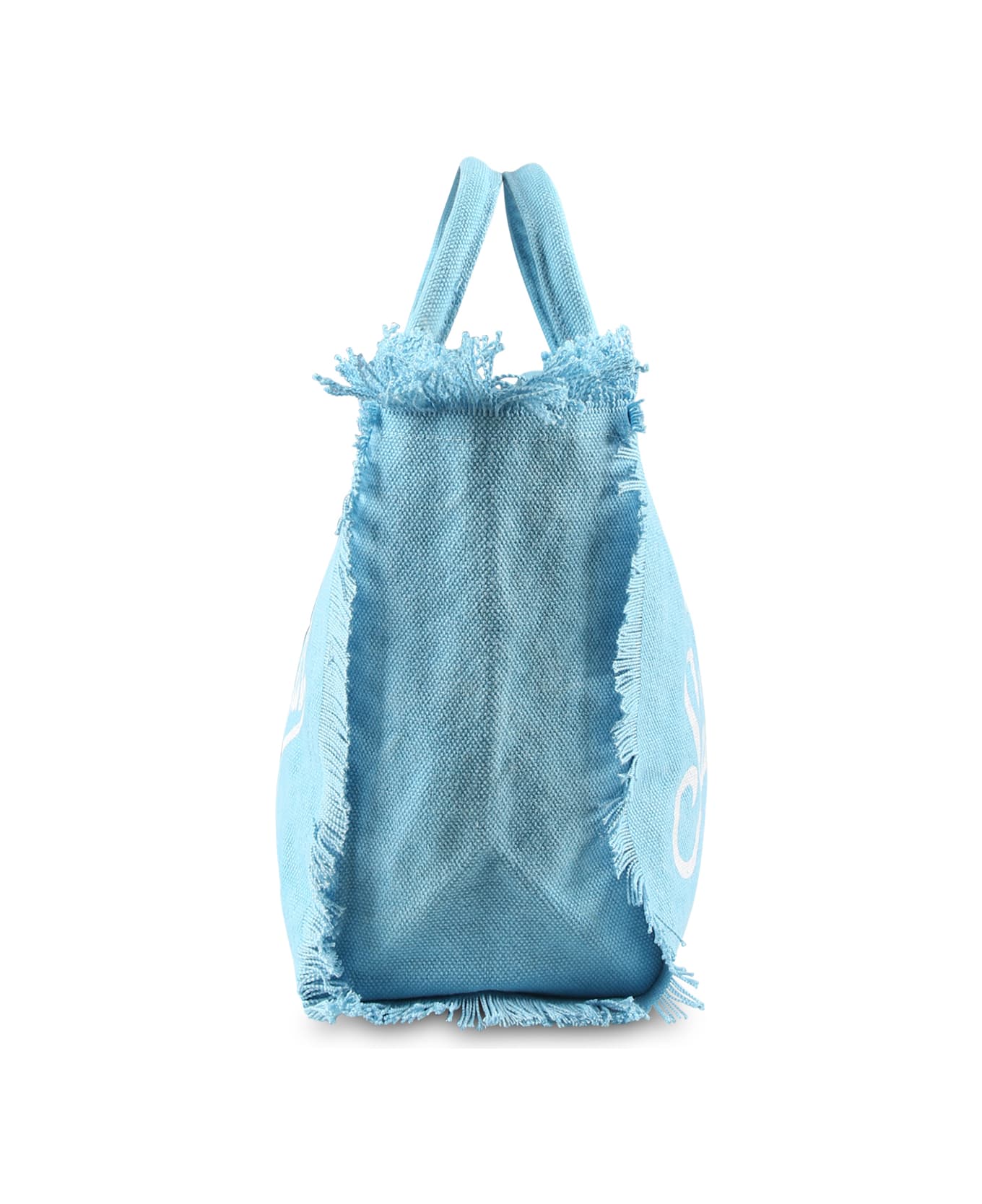 MC2 Saint Barth Light Blue Beach Bag For Girl With Logo - Light Blue