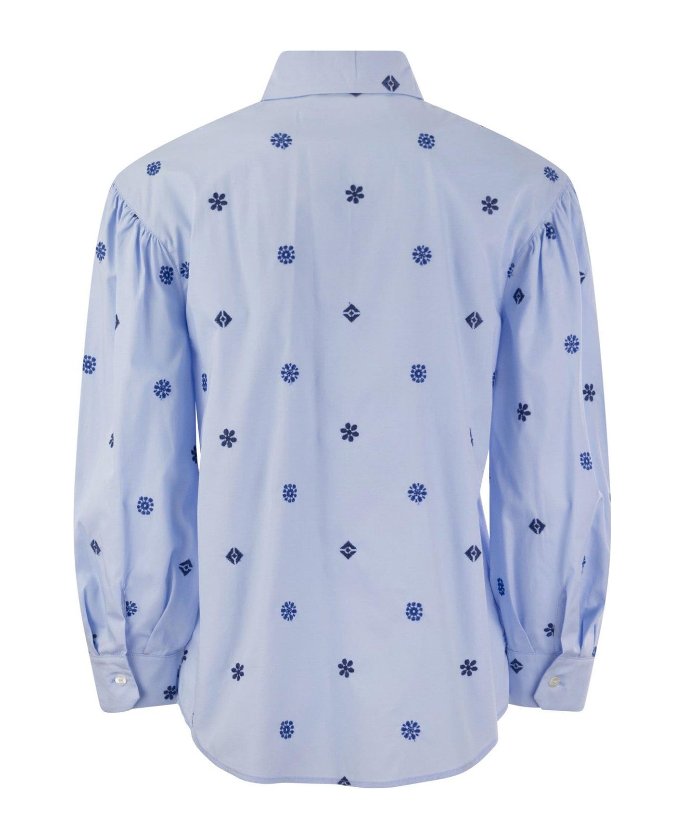 Weekend Max Mara All-over Patterned Long-sleeved Shirt - LIGHT BLUE シャツ