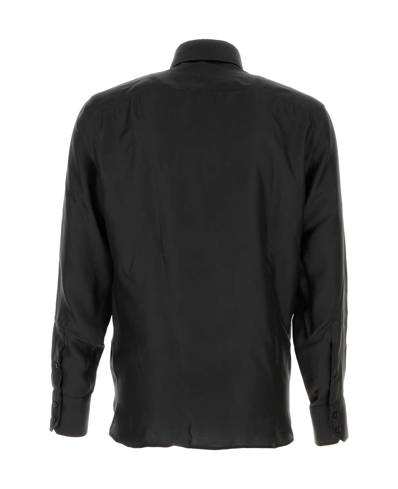 Tom Ford Black Silk Shirt - BLACK