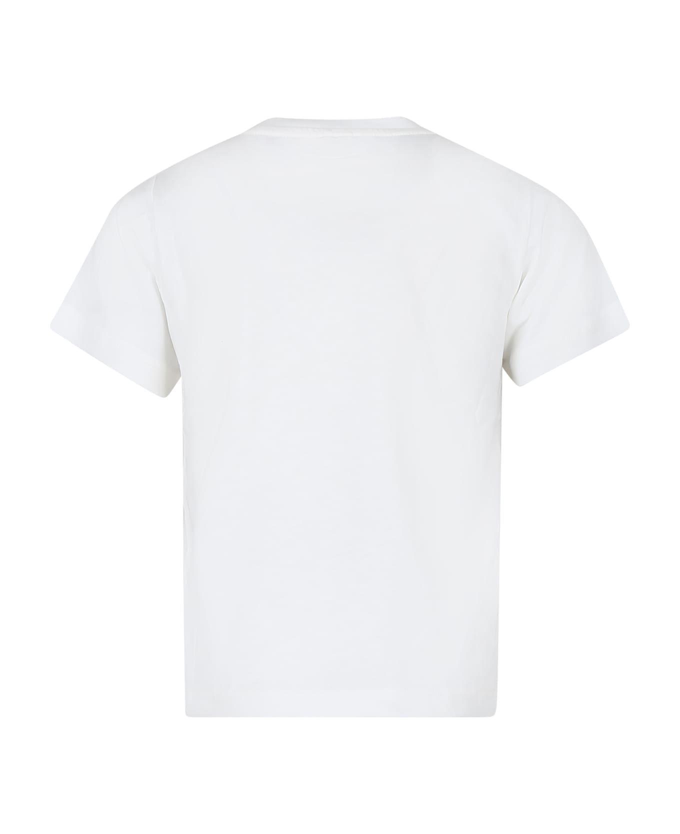 Stella McCartney Kids Ivory T-shirt For Boy With Shark Print - Ivory