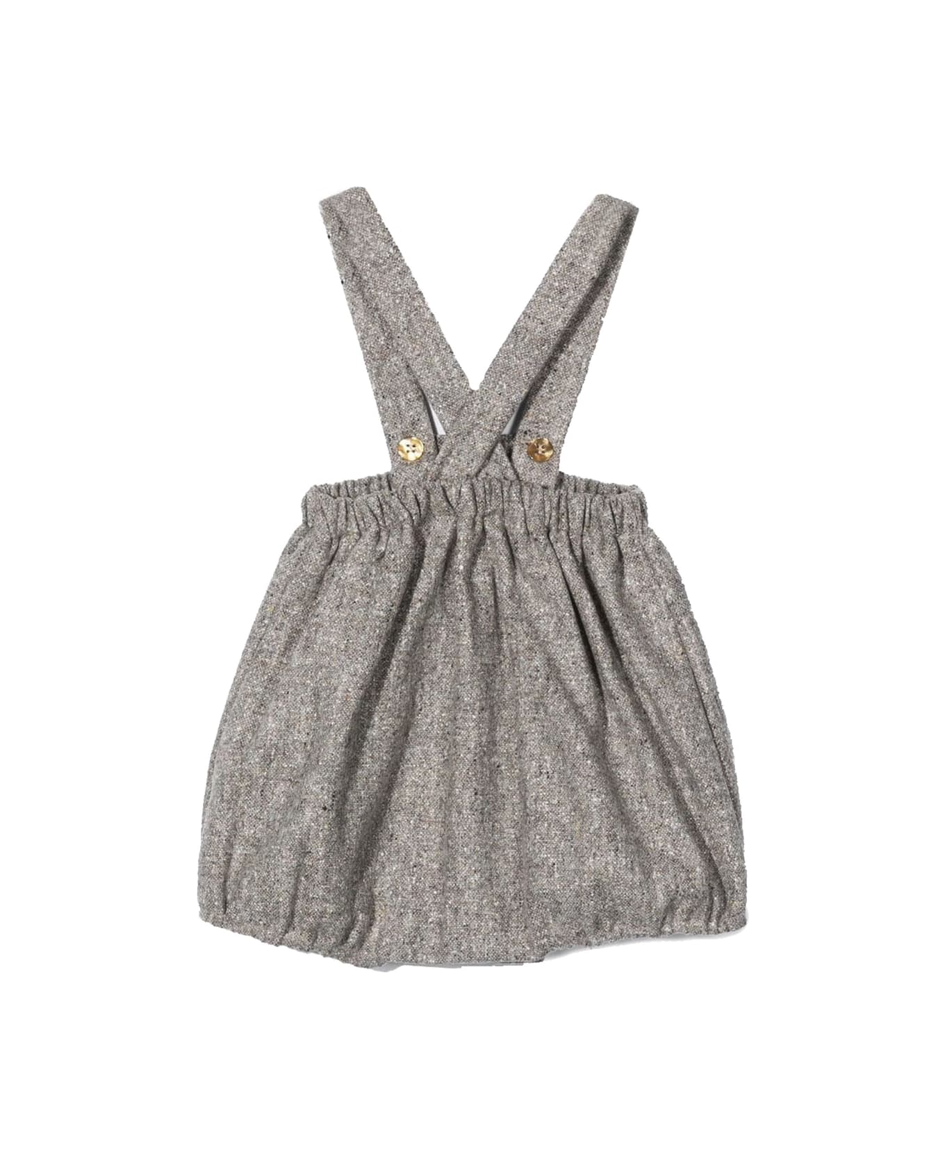 La stupenderia Wool And Silk Dungarees - Grey
