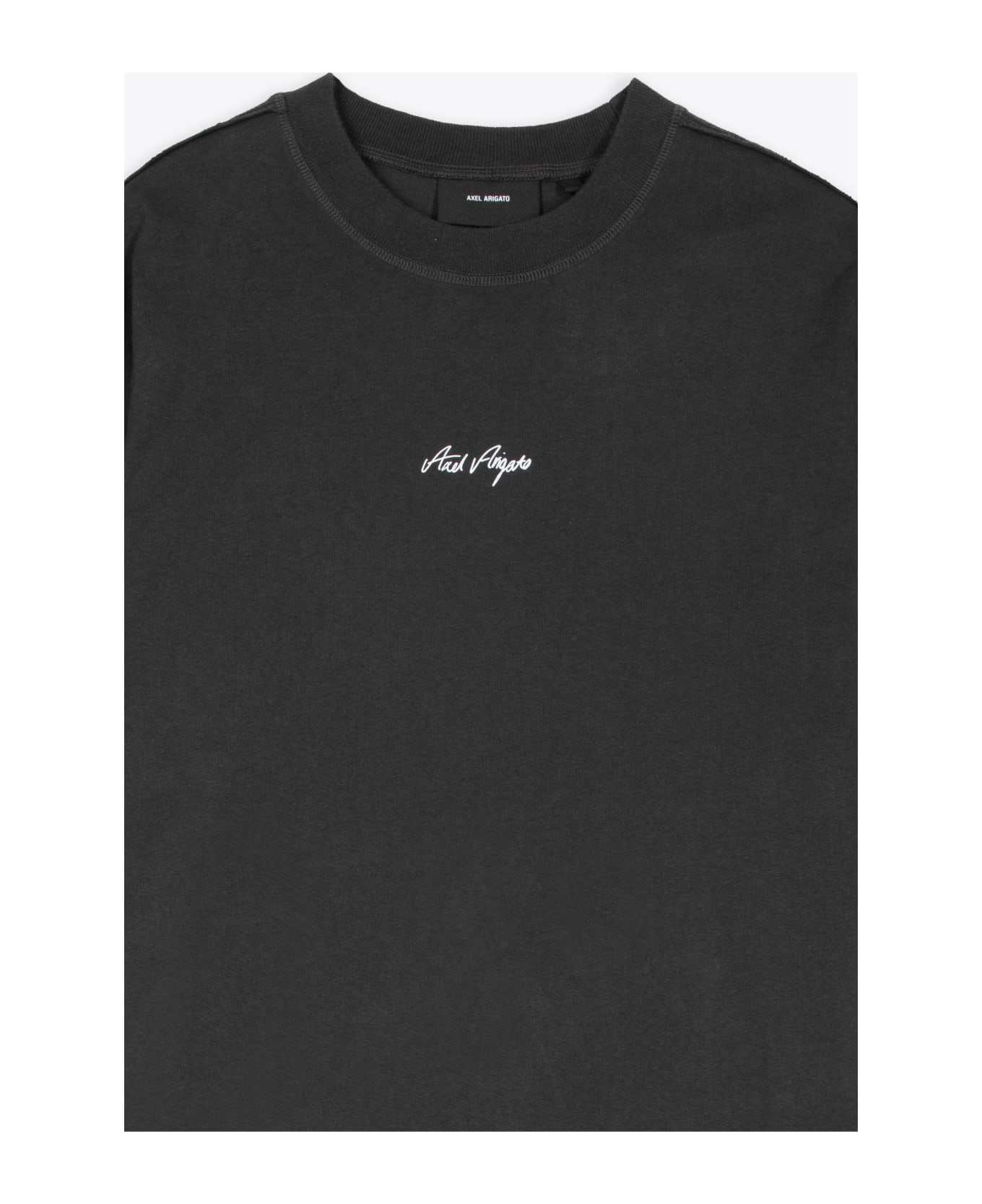 Axel Arigato Sketch T-shirt Faded Black T-shirt With Italic Logo Print - Essential T-shirt - Nero