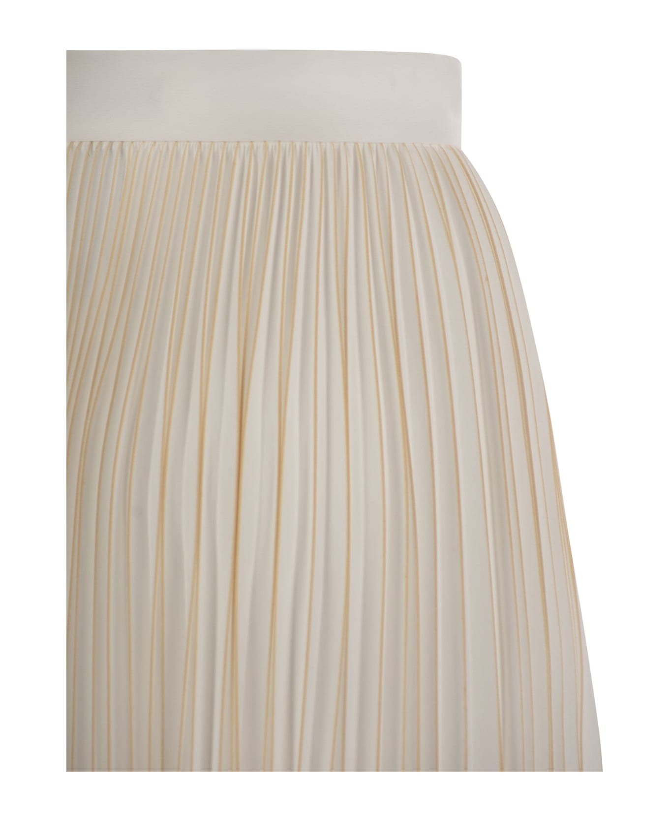 スカート FABIANA FILIPPI SS25 Pleated jersey skirt (GND265F420 VR1) Fabiana Filippi Pleated Midi Skirt | Grey | FARFETCH