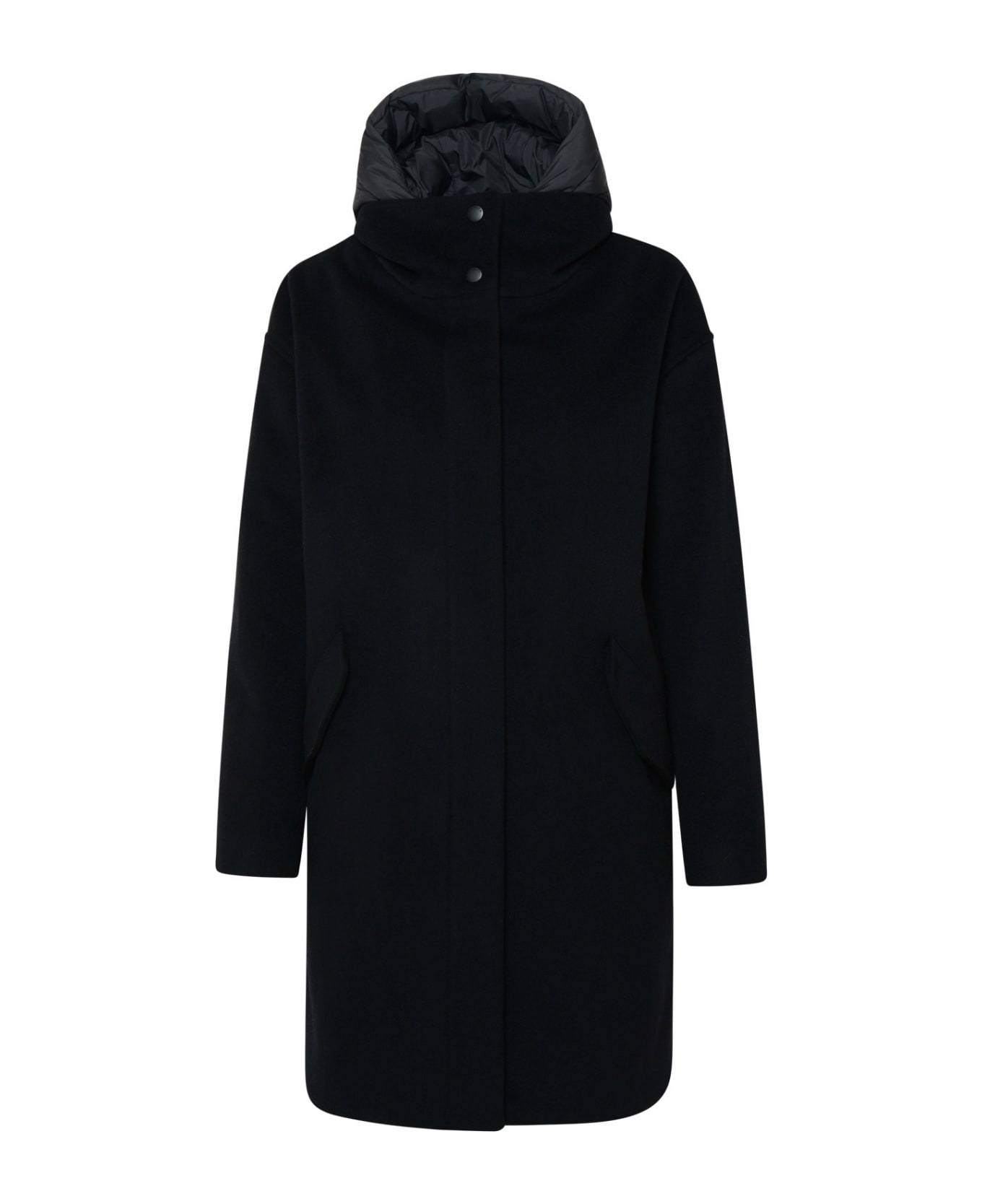 Woolrich 'kuna' Parka In Black Cashmere Blend - Black コート