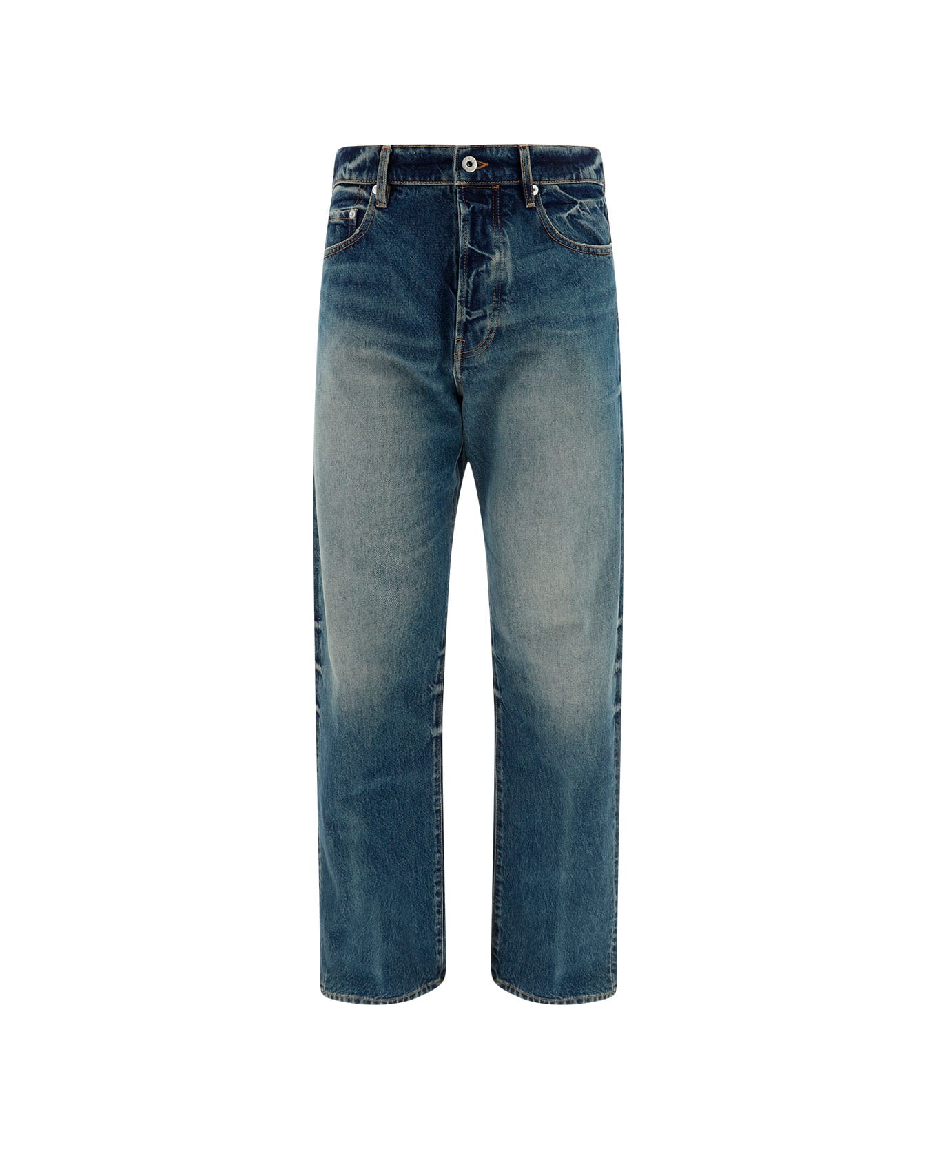 Kenzo 5-pocket Straight Jeans - Medium Stone Bl