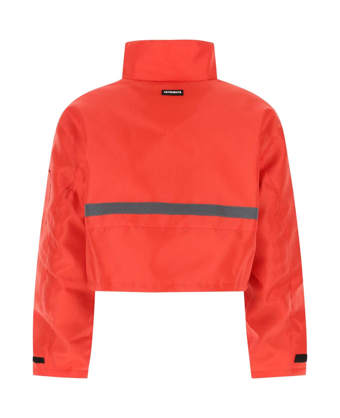 VETEMENTS Red Polyester Padded Jacket - RED