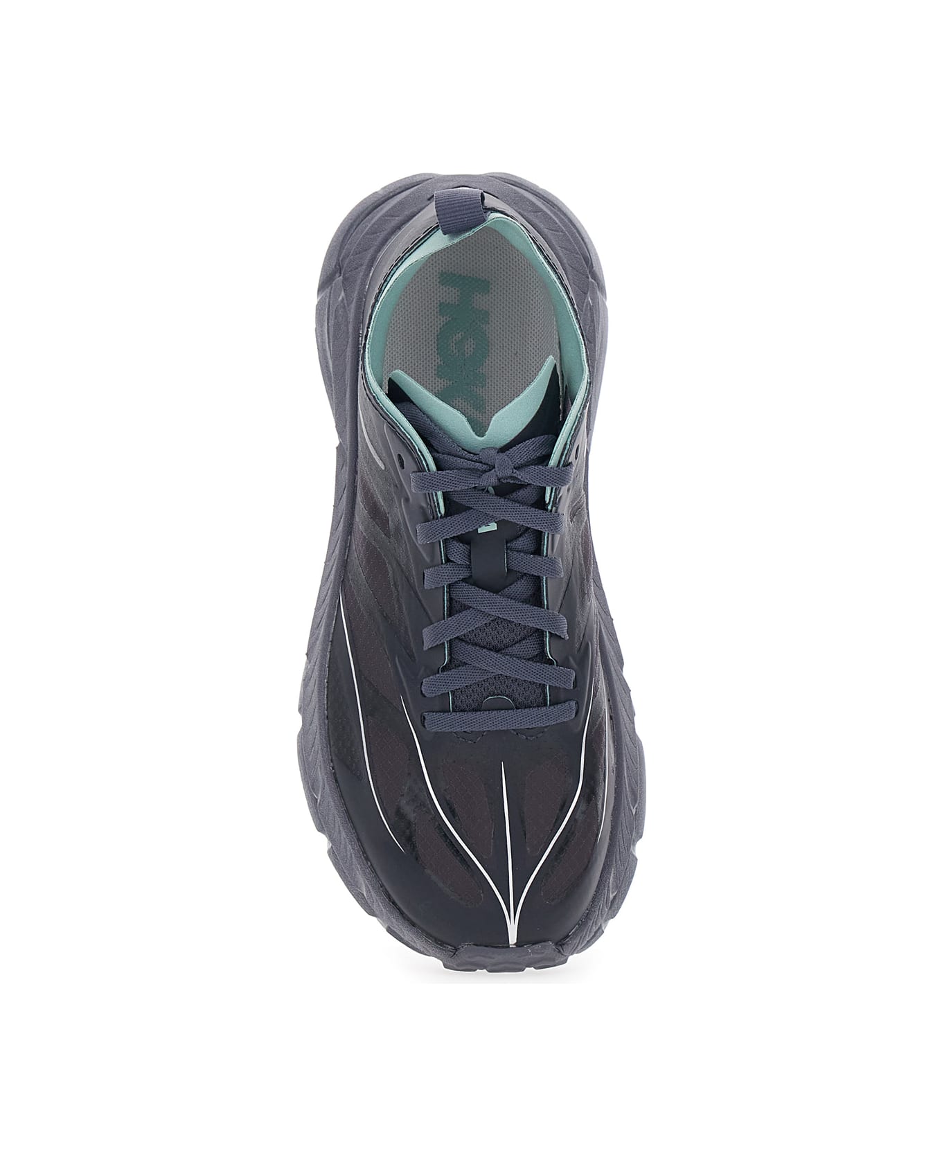 Hoka 
mafate Speed 4 Lite
 Grey Low Top Sneakers With Mesh Panels In Tech Fabric Unisex - Grey