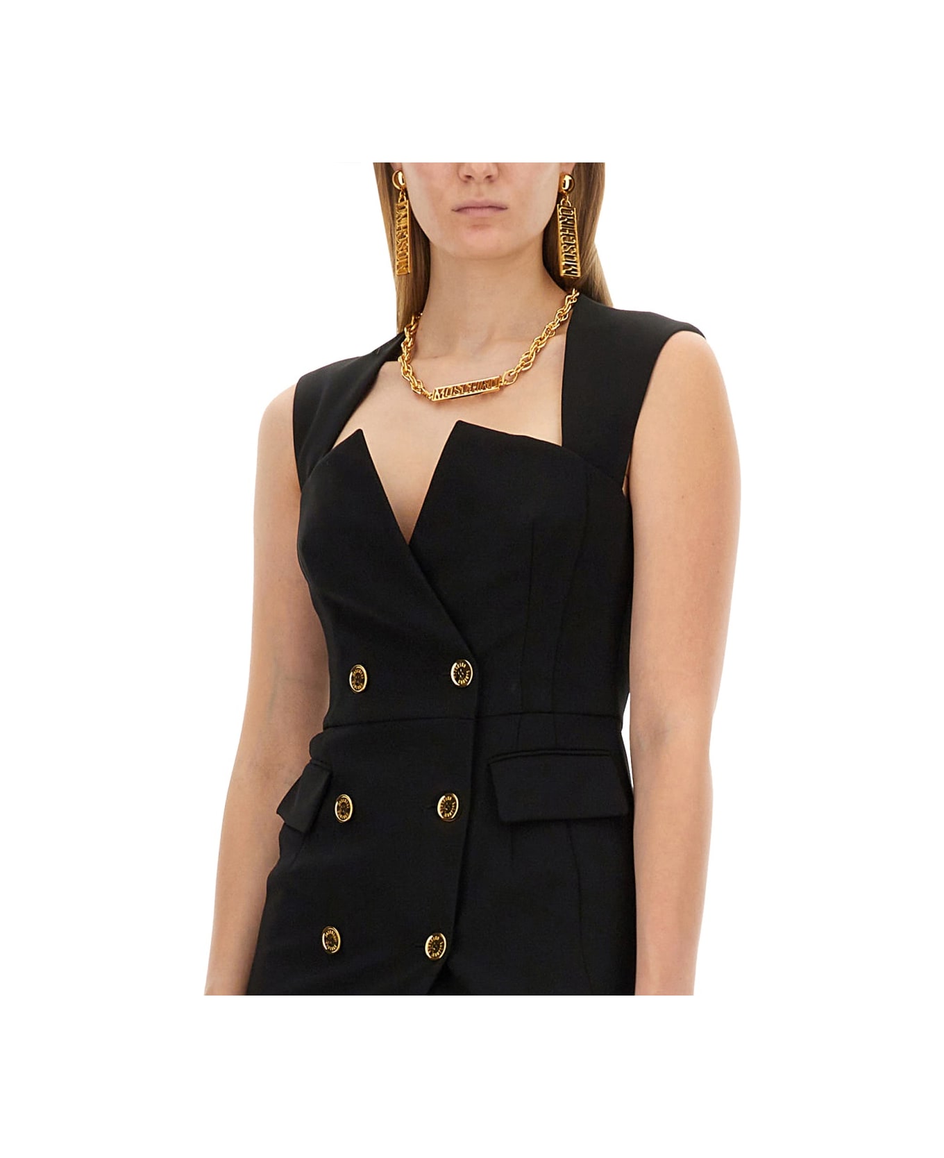 Moschino Crepe Dress - BLACK ワンピース＆ドレス