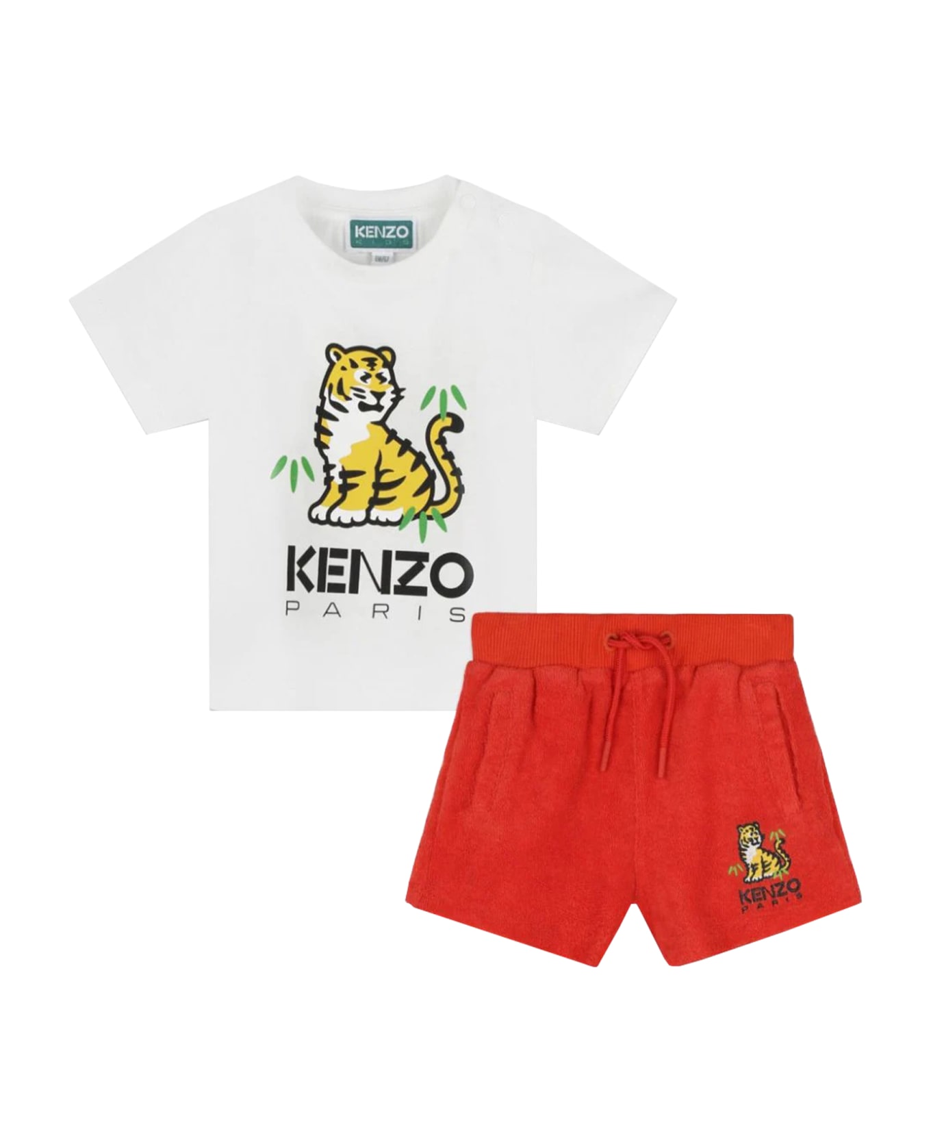 Kenzo T-shirt And Shorts - Red ボディスーツ＆セットアップ
