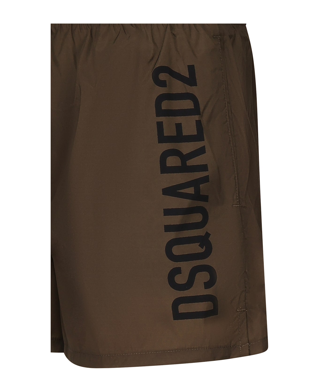 Dsquared2 Midi Boxer With Logo - MILITARY GREEN/BLACK