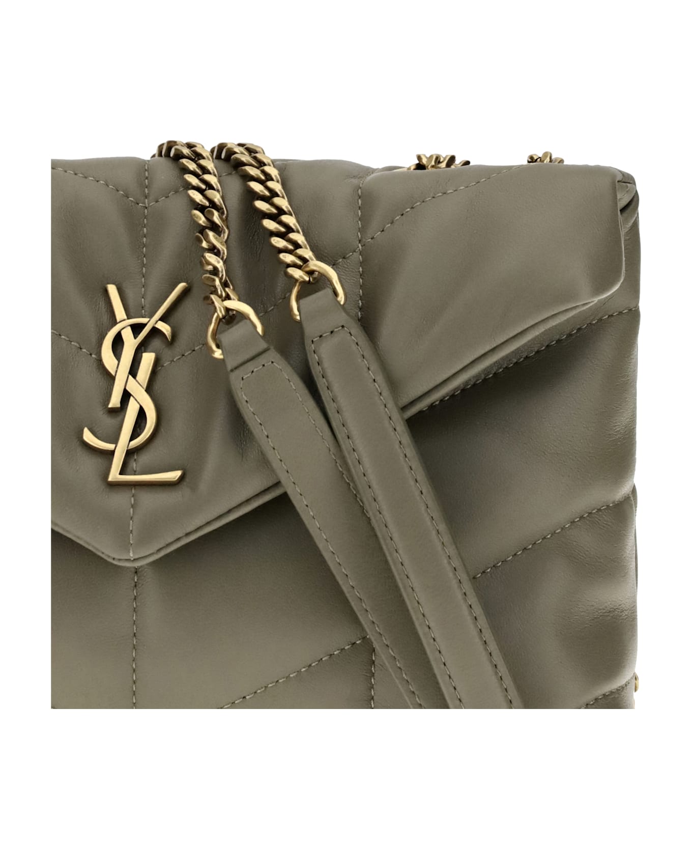 Saint Laurent Puffer Toy Shoulder Bag - MILITARY GREEN