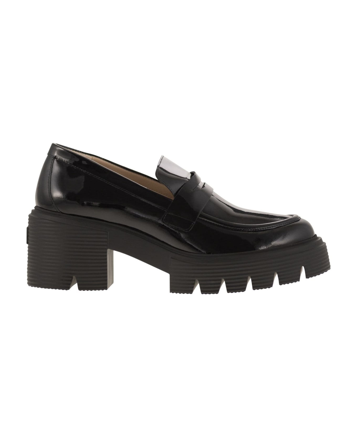 Stuart Weitzman Soho - Leather Moccasin With Midsole - Black