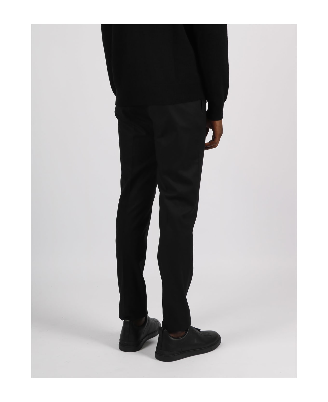 Tagliatore Wool Stretch Tailored Trousers - Black