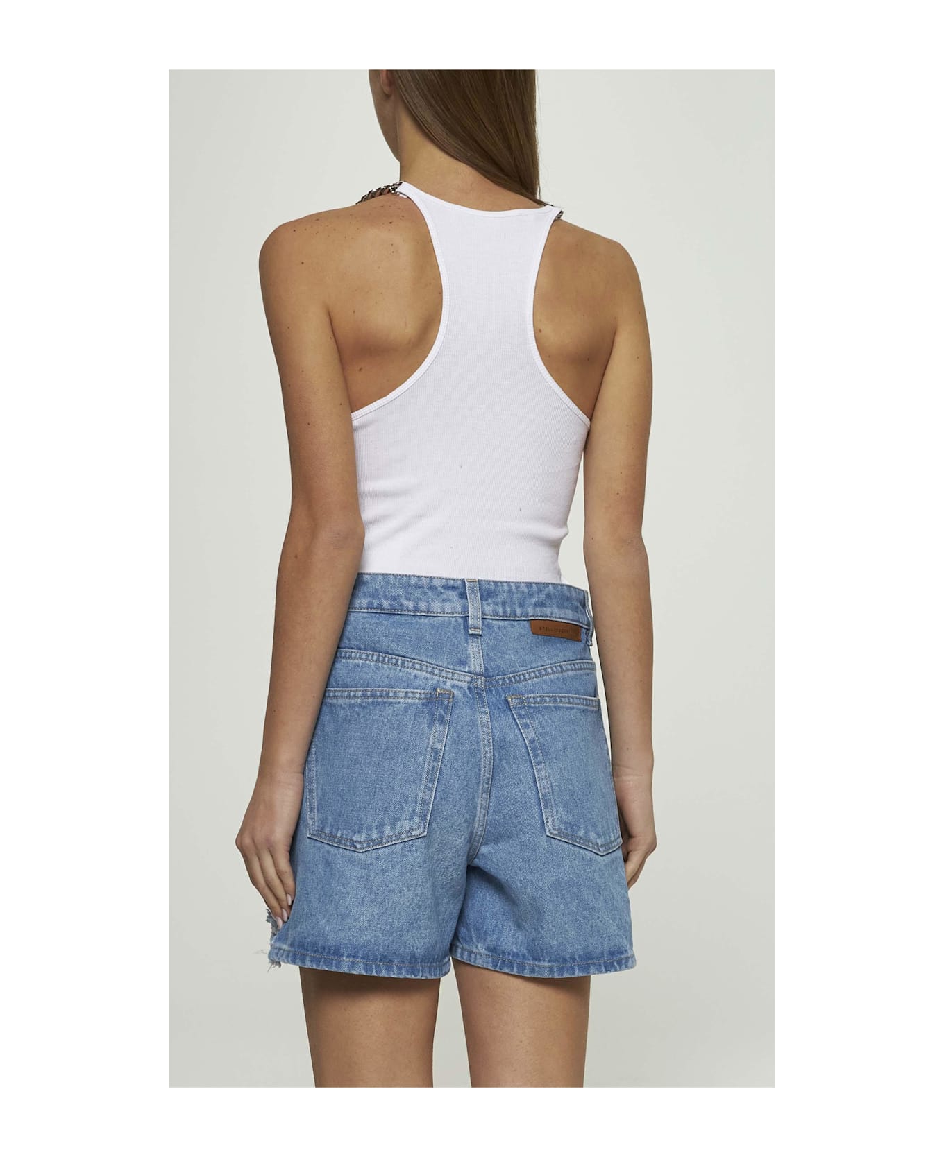Stella McCartney Denim Shorts - Light Blue