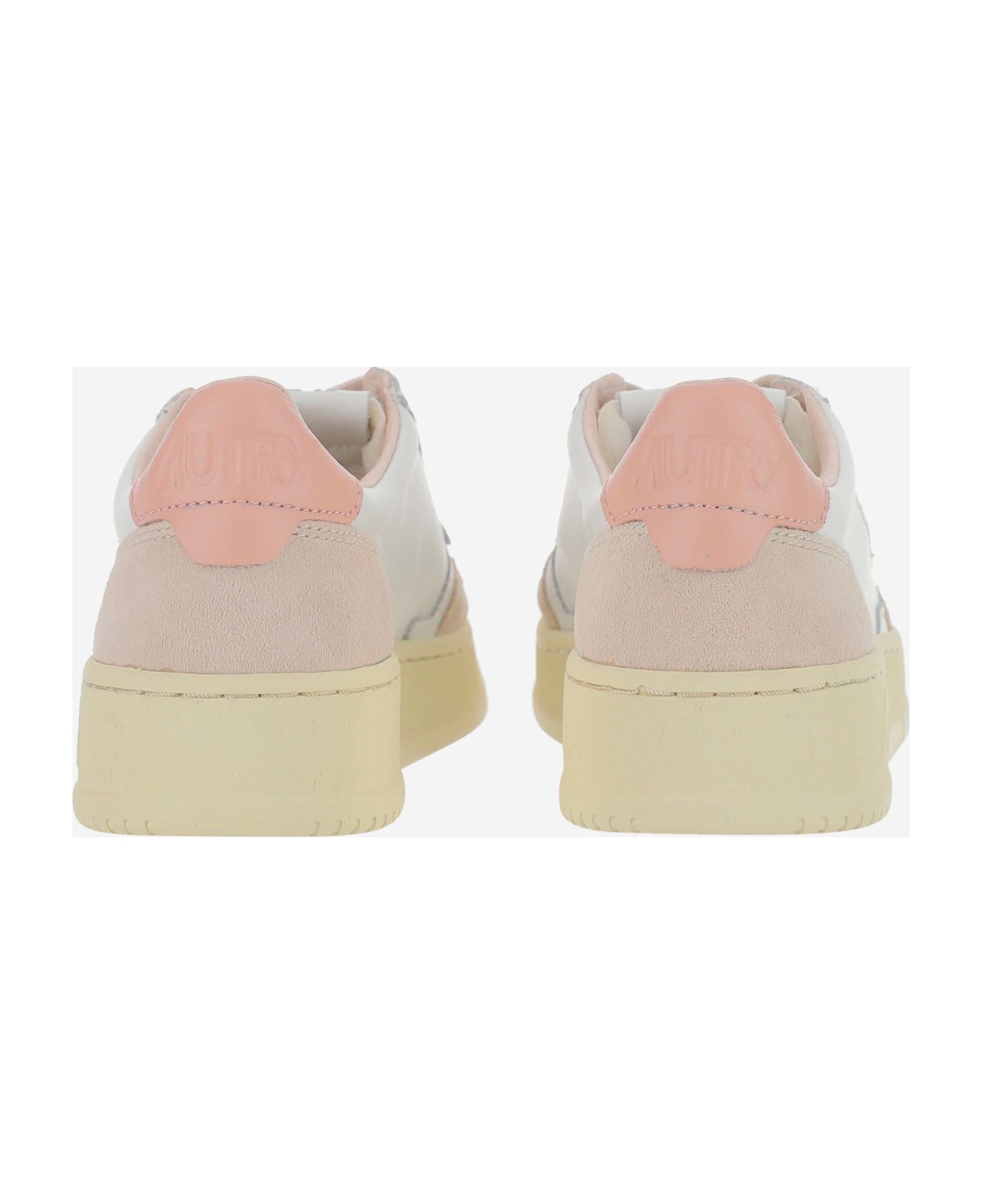 Autry Medalist Low Leather Sneakers - Pink