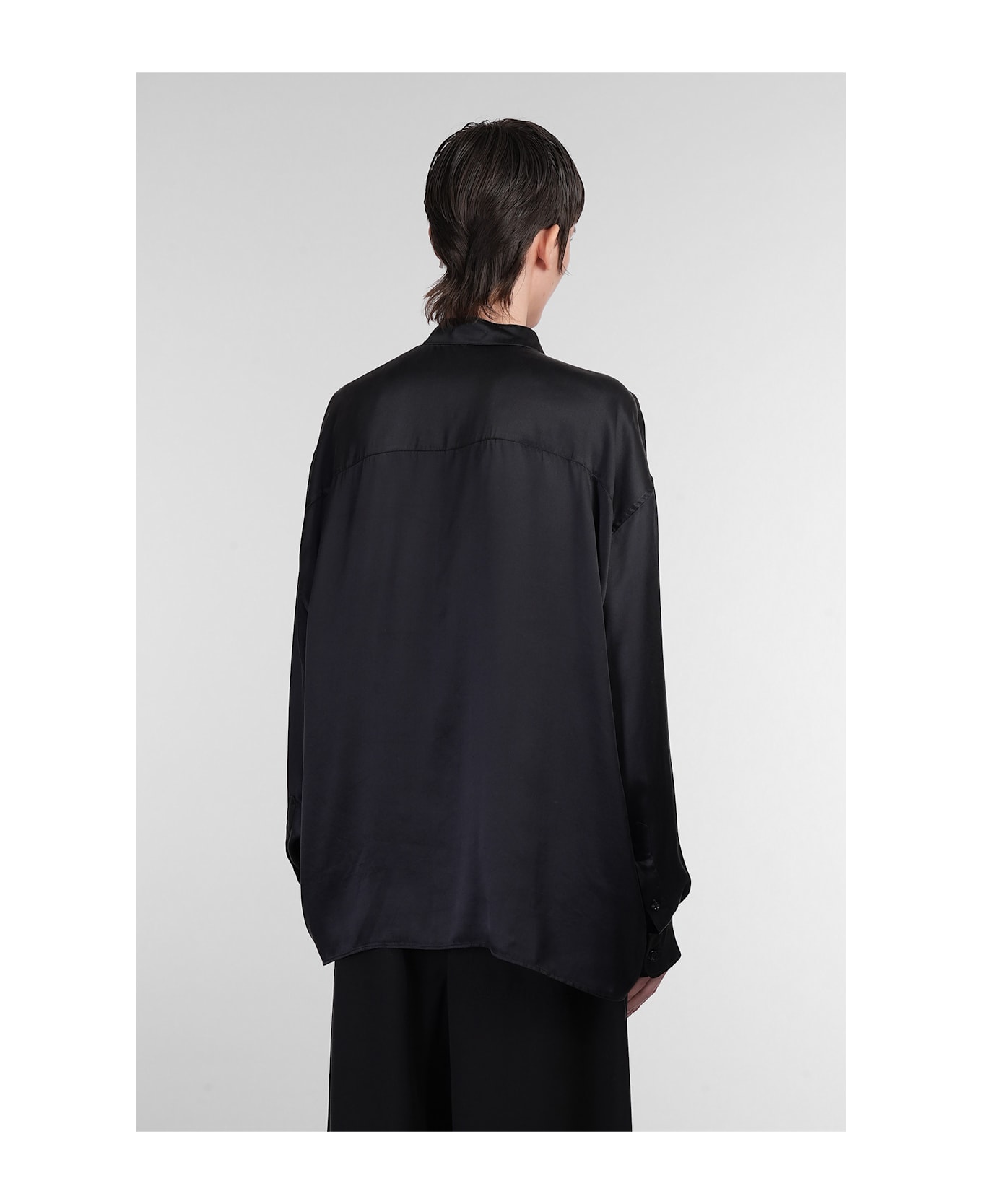 Ann Demeulemeester Thalia Shirt In Black Silk - black