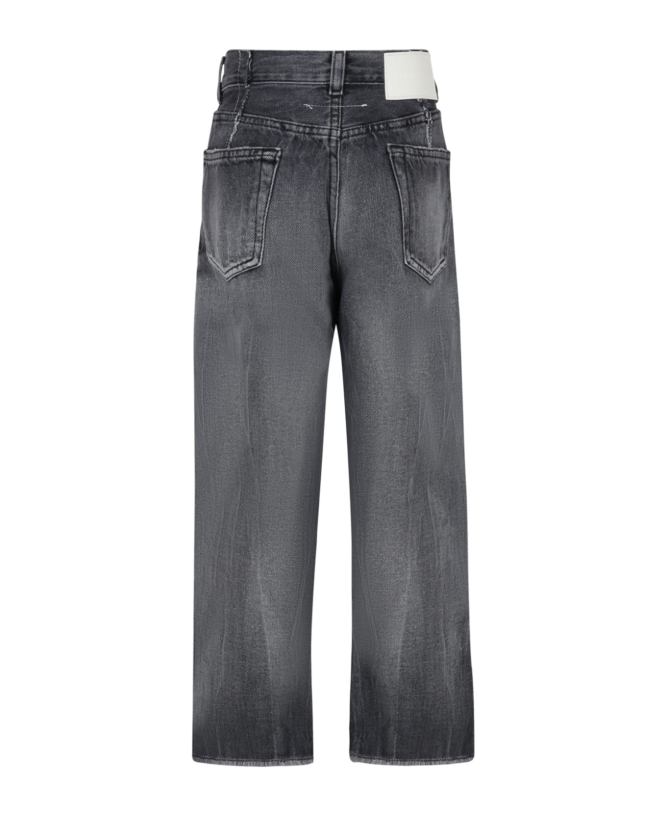 MM6 Maison Margiela Gray Jeans For Kids With Logo - Grey