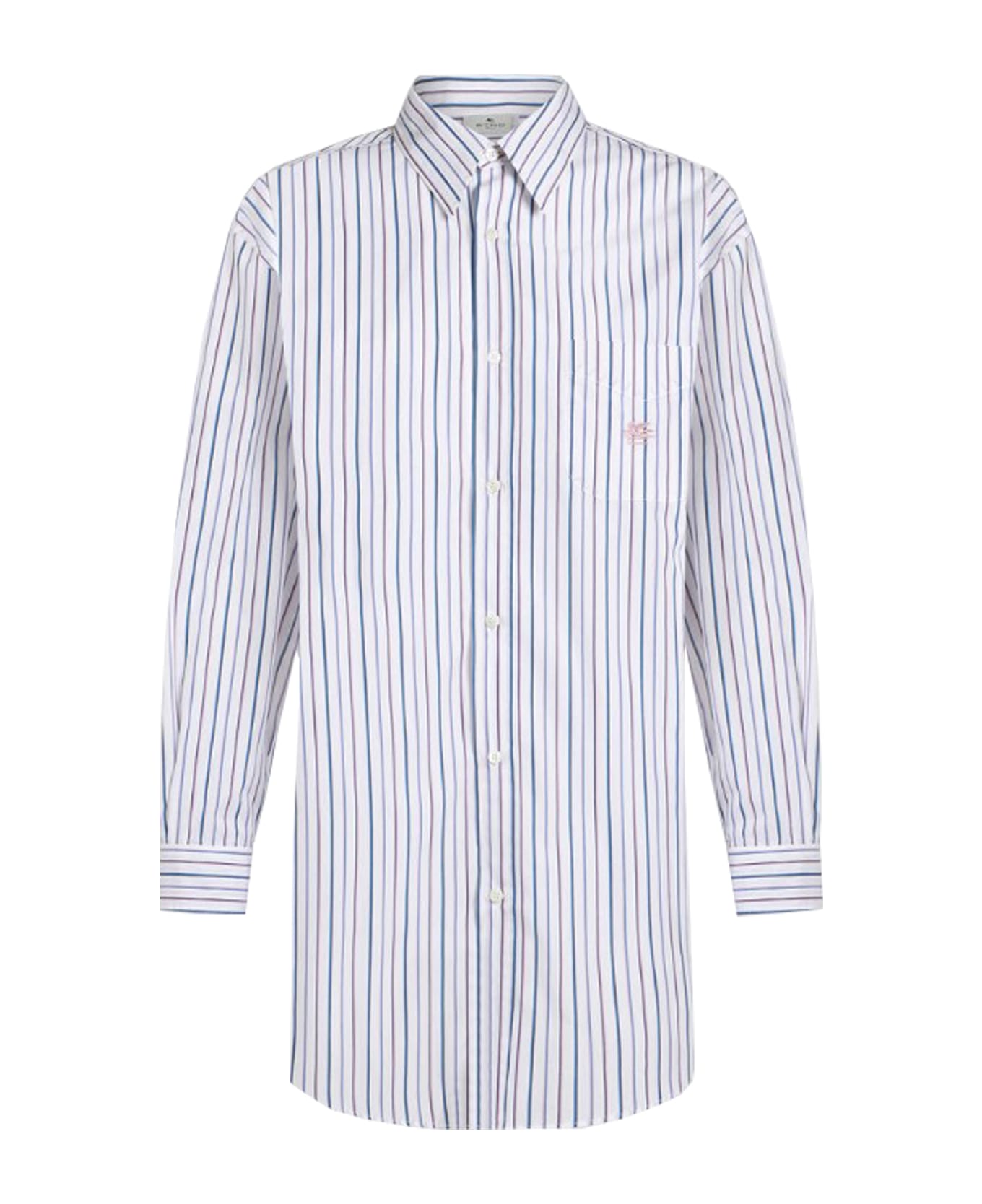 Etro Pinstripe Long Shirt - C シャツ