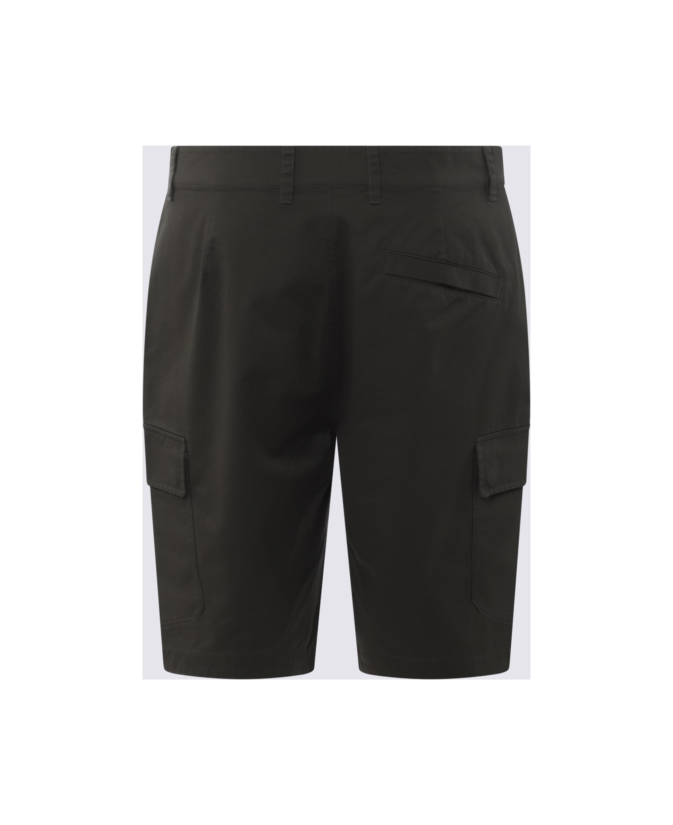 Add Dark Green Cotton Shorts - GRAPE LEAF