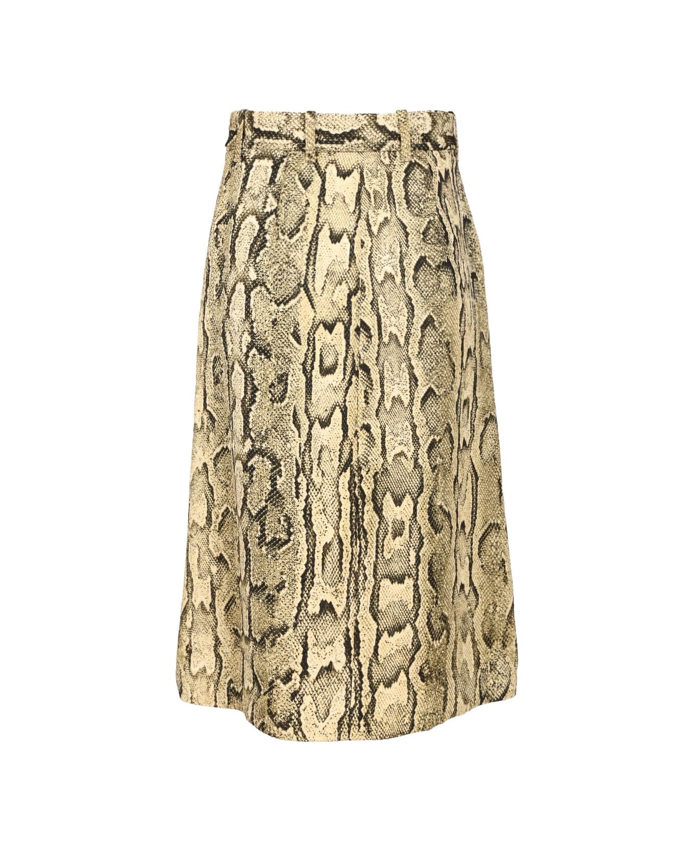 Dries Van Noten 
sheraz
 Skirt With Jacquard Snake Print - ANIMALIER