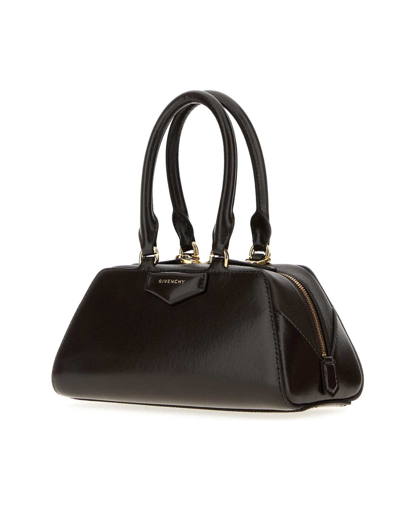 Givenchy Chocolate Leather Mini Antigona Handbag - CHOCOLATE