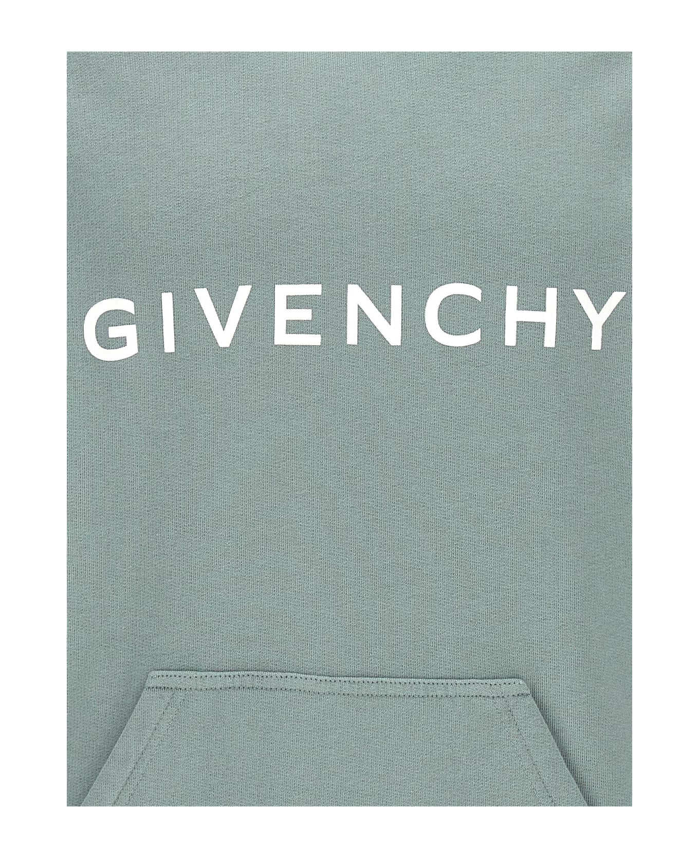 Givenchy Logo Print Hoodie - BLU