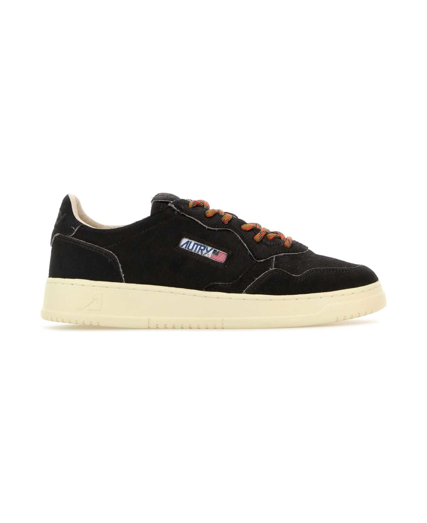 Autry Black Calf Hair Medalist Sneakers - PE03