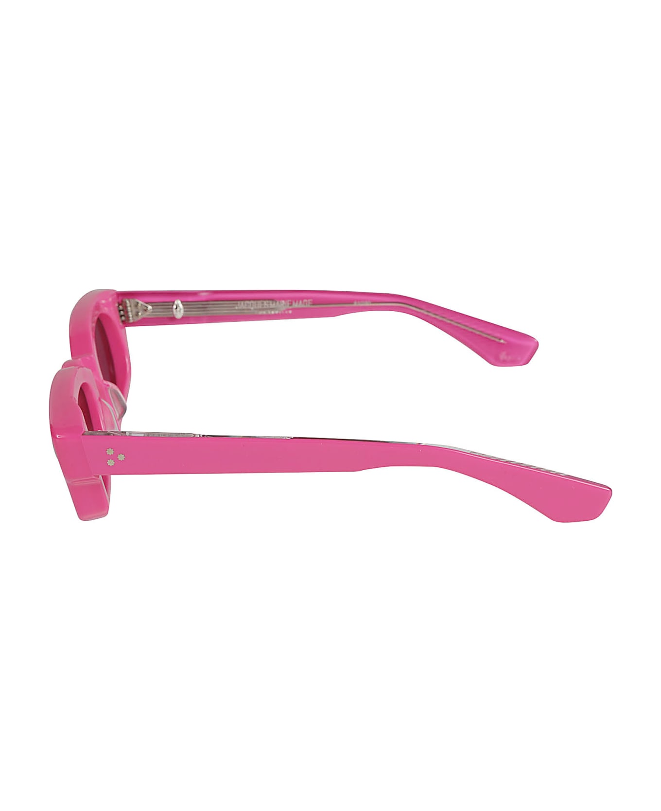Jacques Marie Mage Flat Rectangle Thick Sunglasses - azalea