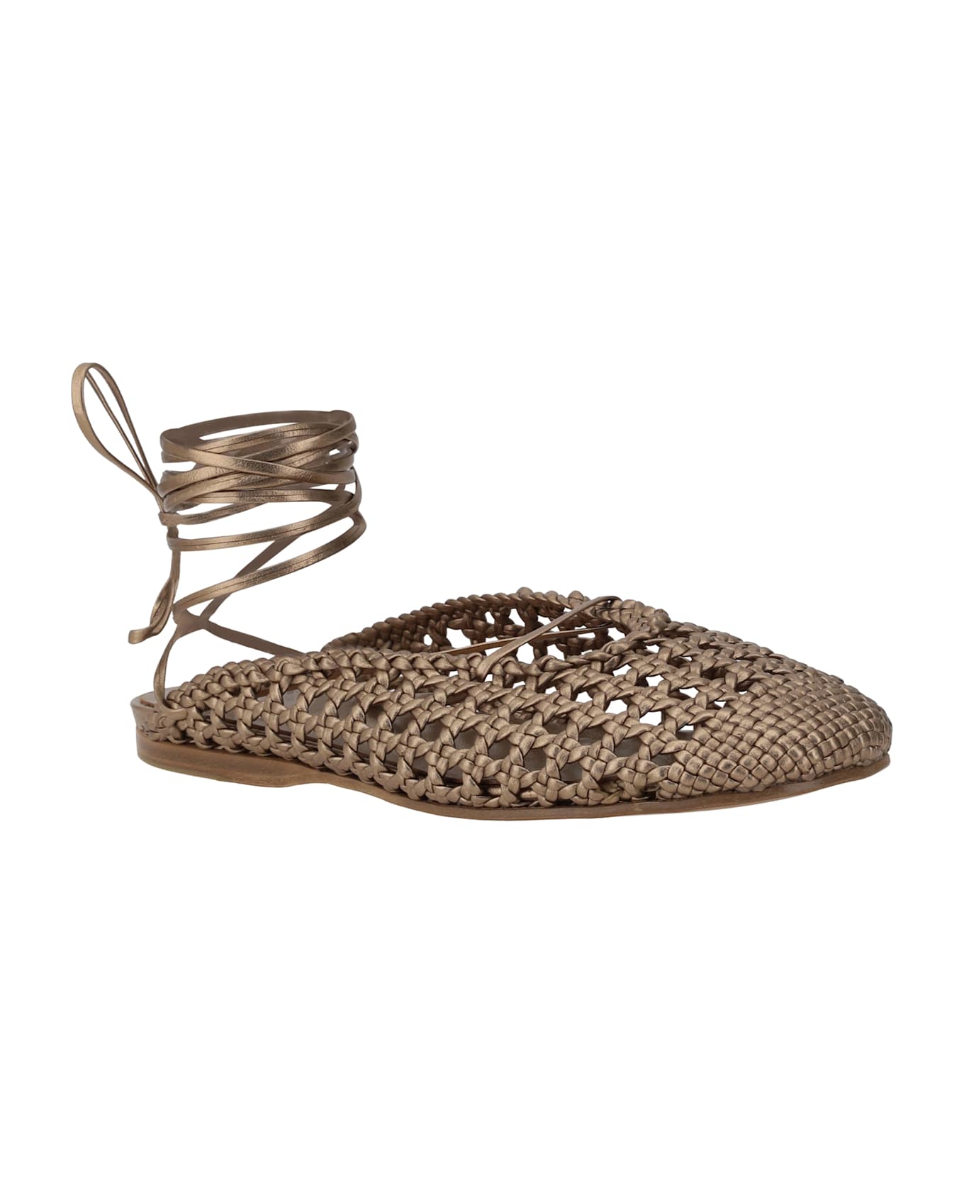Forte_Forte Leather Net-effect Mules