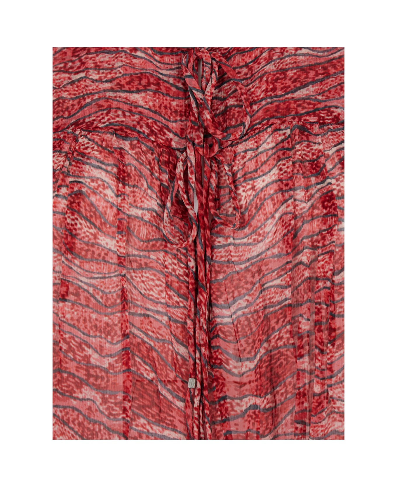 Marant Étoile 
advika
 Red Semi-transparent Shirt With All-over Print In Viscose Woman - Red
