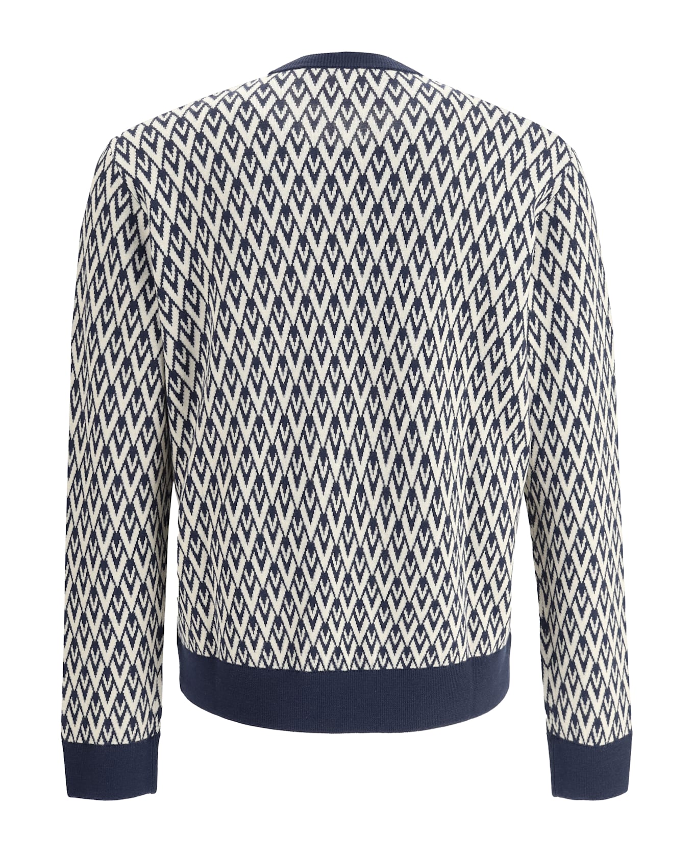 Valentino Sweater - Toute La V Navy/crema ニットウェア