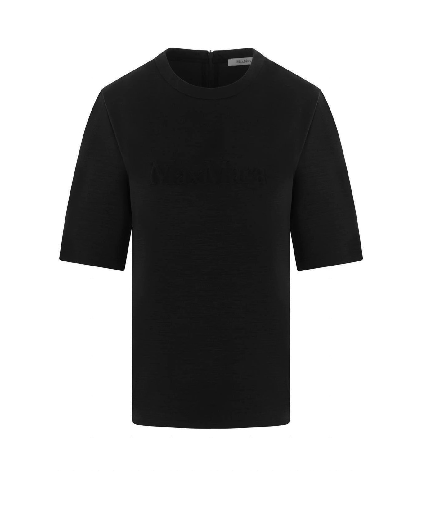Max Mara Zip Detailed Crewneck - Black