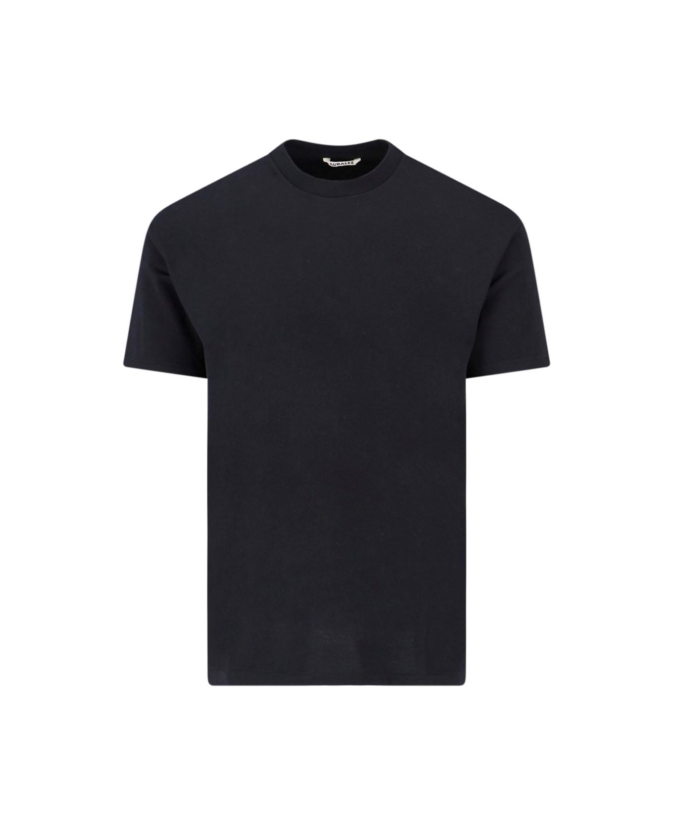 Auralee Basic T-shirt - BLACK