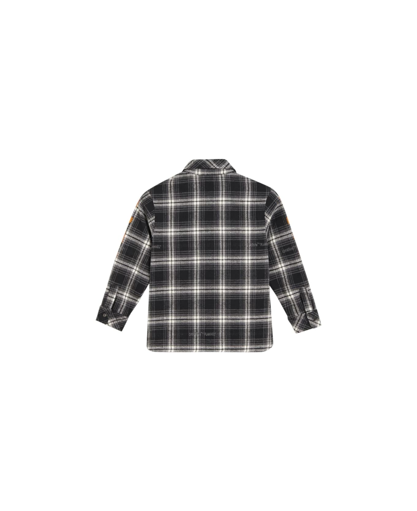 Off-White Camicia A Quadri - BLACK