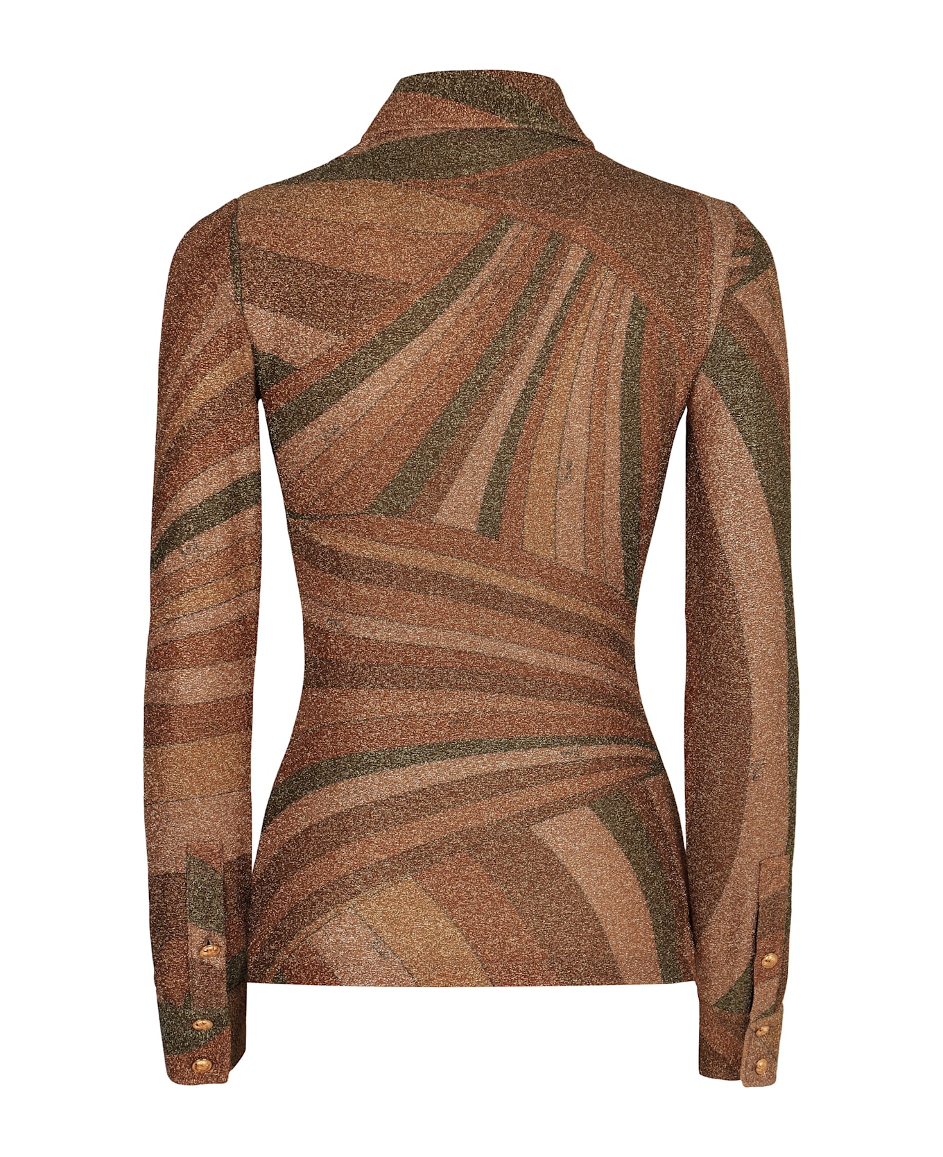 Pucci Polo In Jersey Lamé - Multicolor