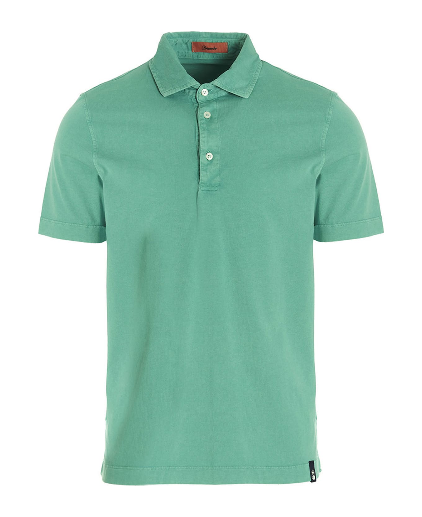 Drumohr Light Cotton Polo Club Shirt. - Green