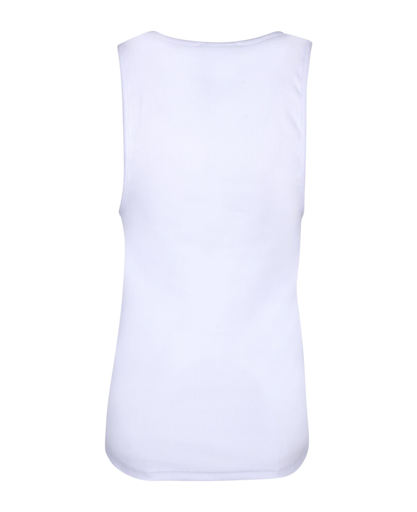 J.W. Anderson Embroidered Logo White Tank Top - White