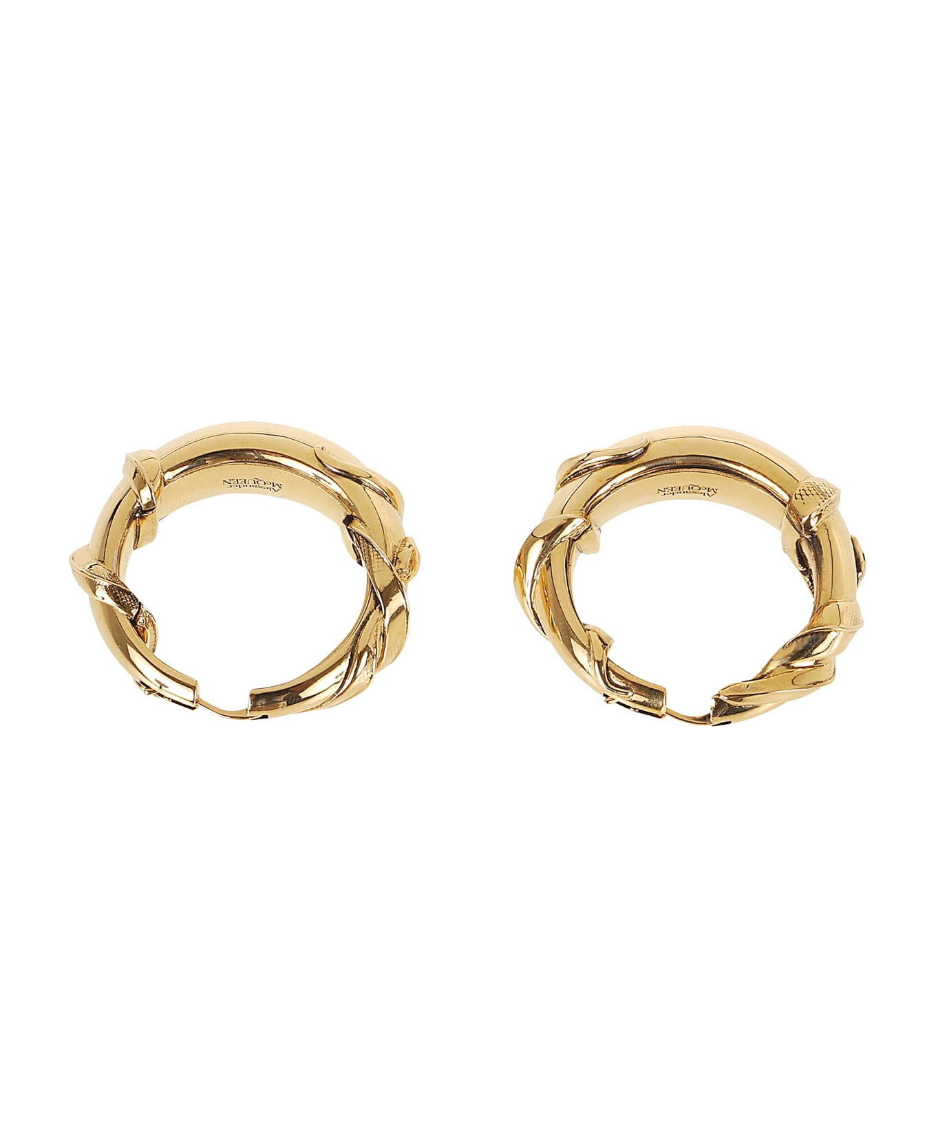 Alexander McQueen Snake Hoop Earring - Light Ant Gold