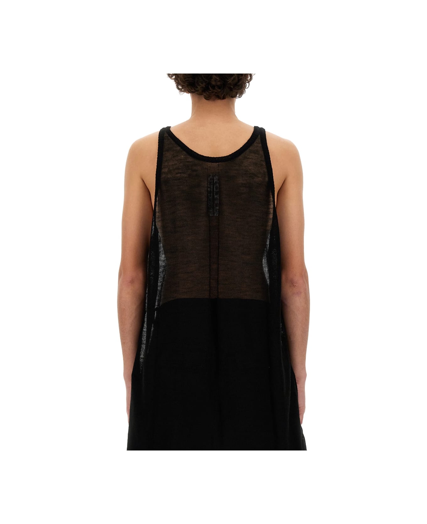 Rick Owens Knitted Tank Top - BLACK