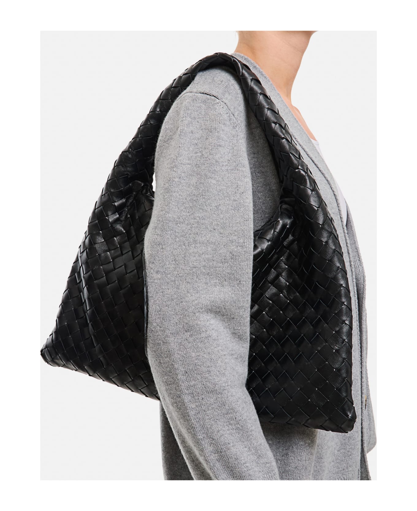 Bottega Veneta Small Hop Hobo Shoulder Bag - BLACK