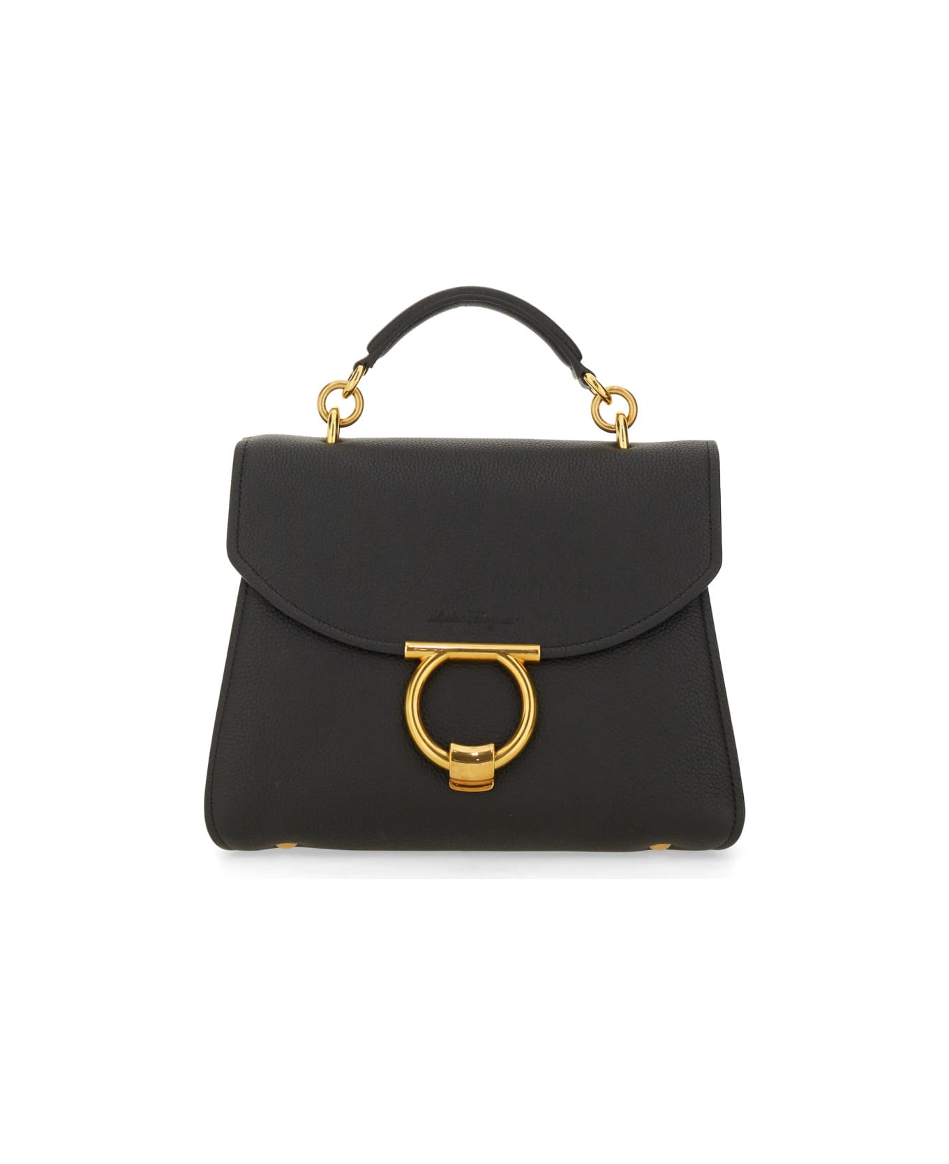 Ferragamo Mini Hooks Handbag - BLACK