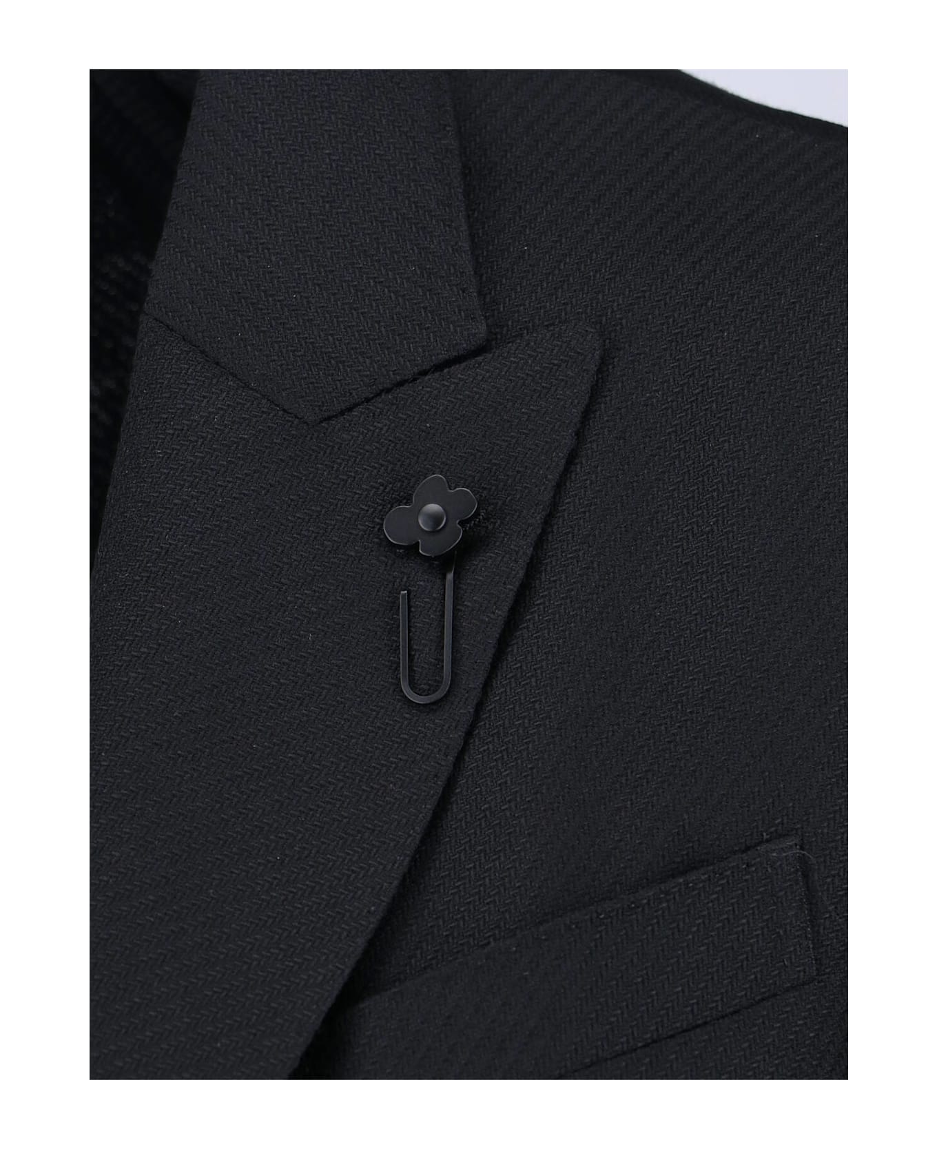Lardini Double-breasted Blazer - Black  