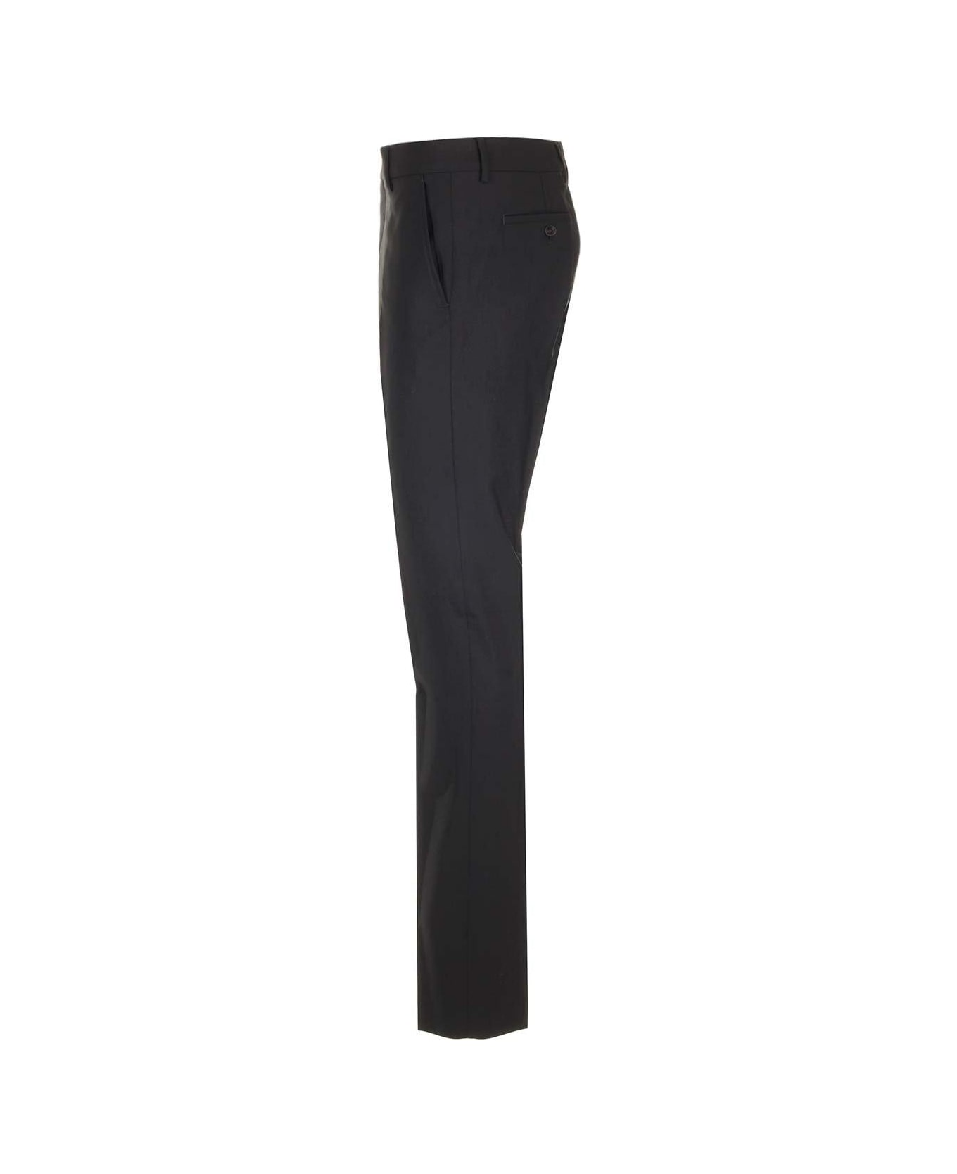 Ami Alexandre Mattiussi Paris Low-rise Tapered Trousers - 001 BLACK