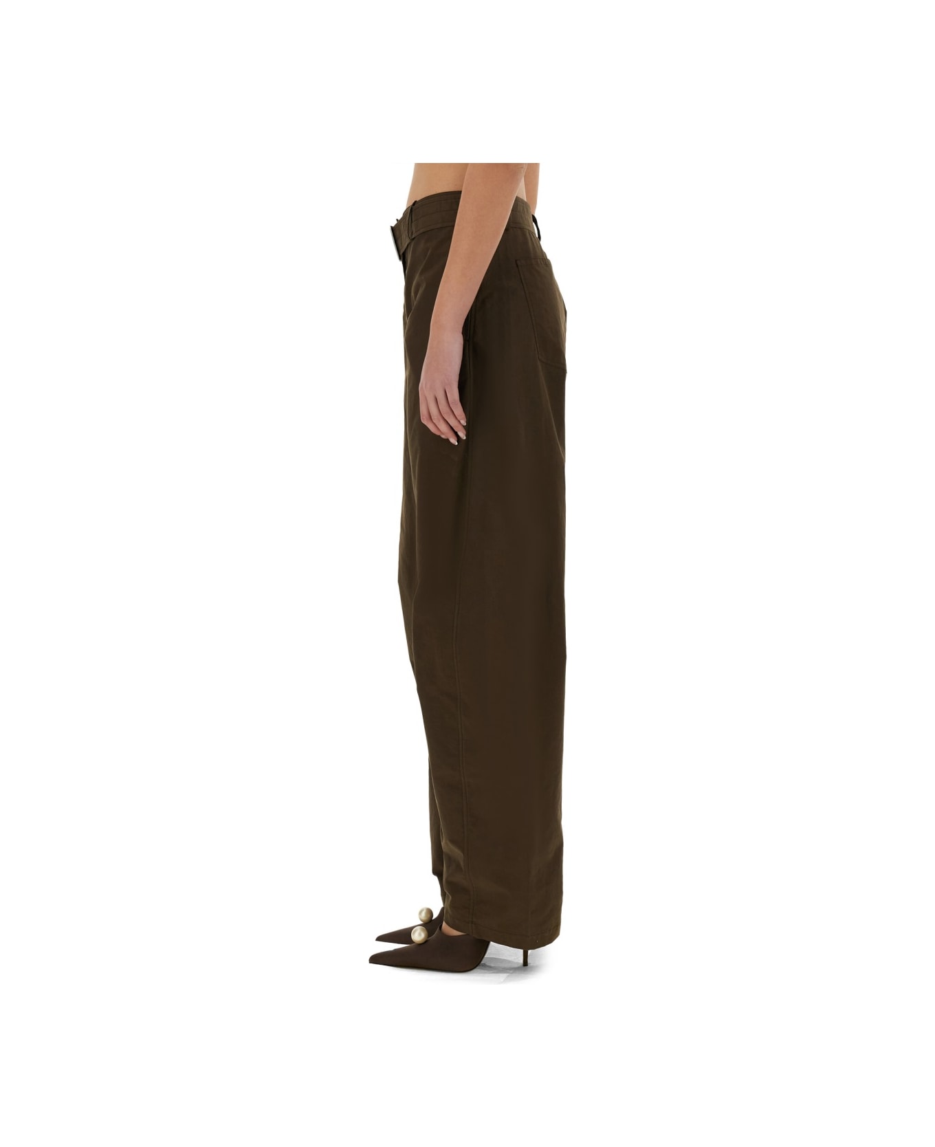 Magda Butrym "wide-leg" Pants With Belt - BROWN
