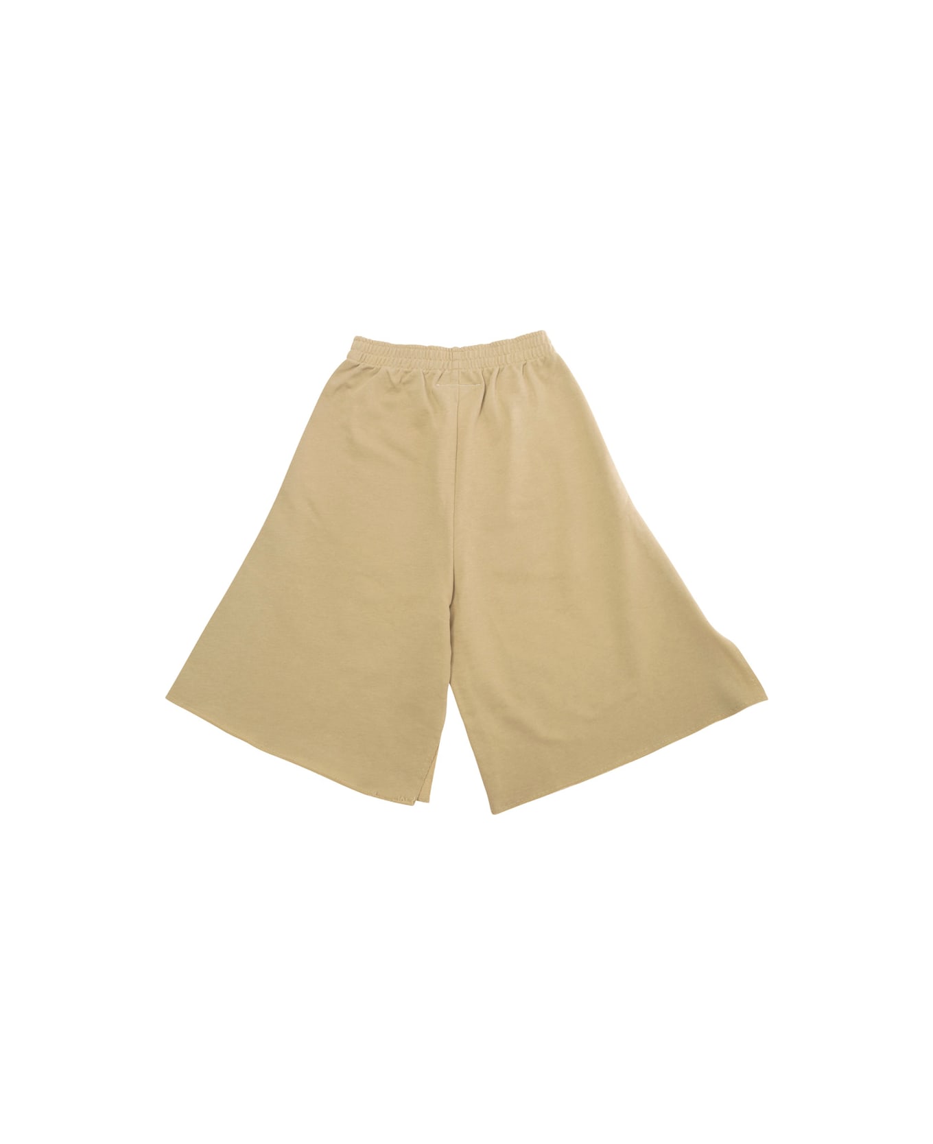 MM6 Maison Margiela Beige Pants With Elastic Waist In Cotton Boy - Brown
